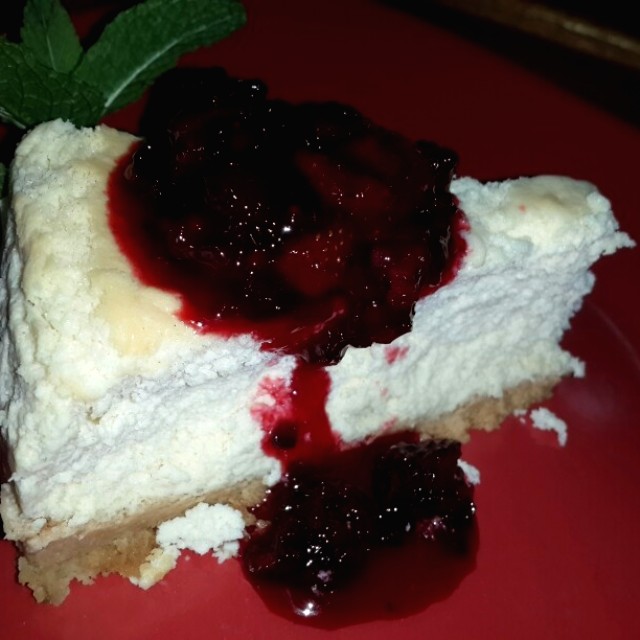 Cheesecake con frambuesas