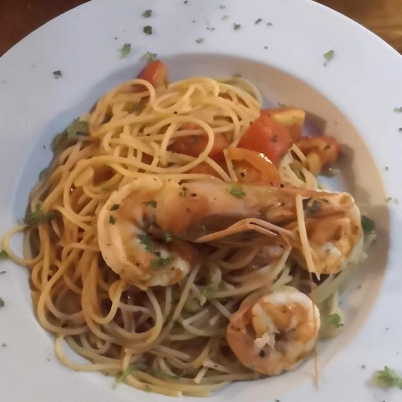 Spaguetti con langostinos 