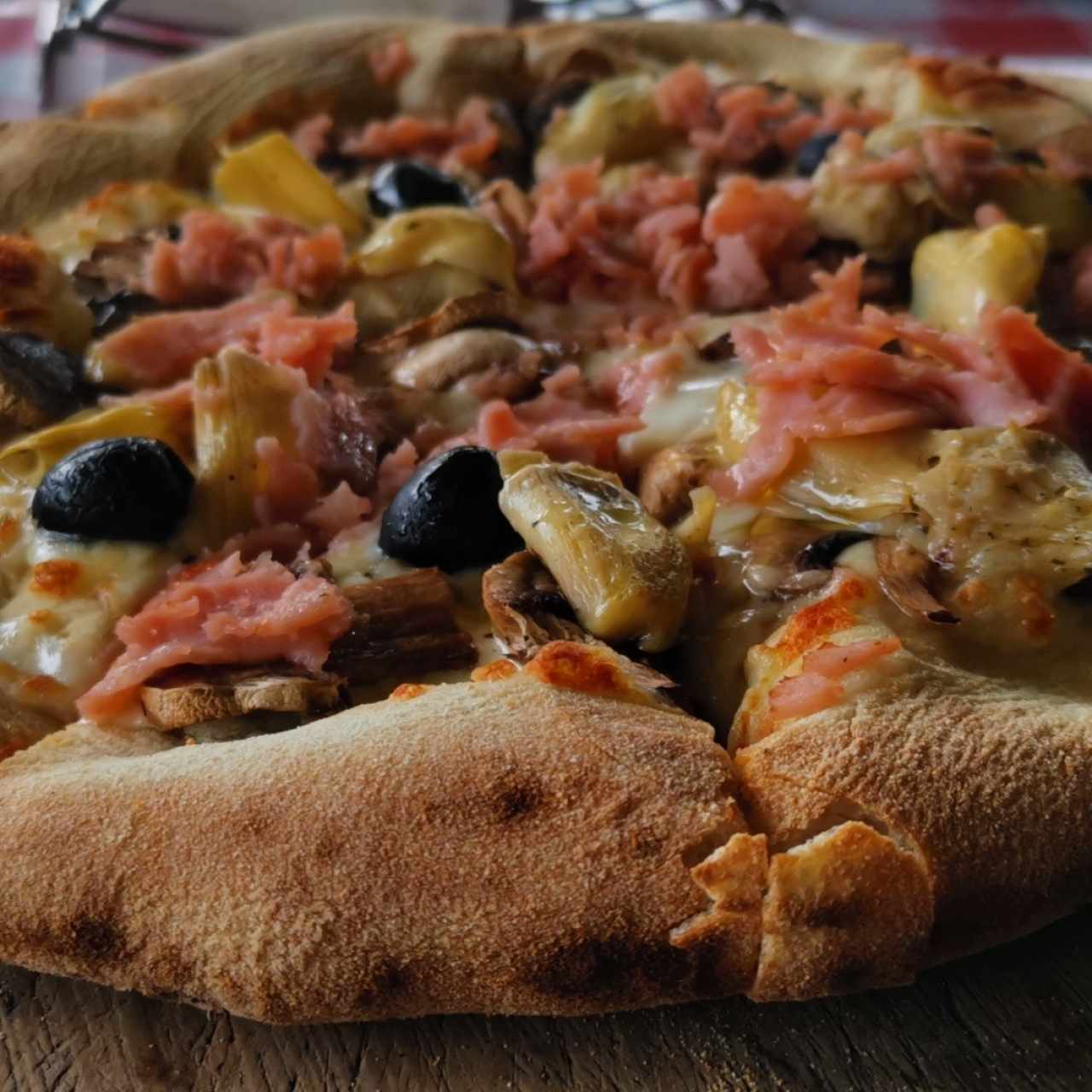 Pizza VEGETARIANA Y jamón 