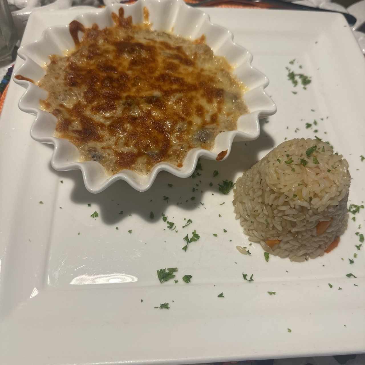 Gratinado del pescado 