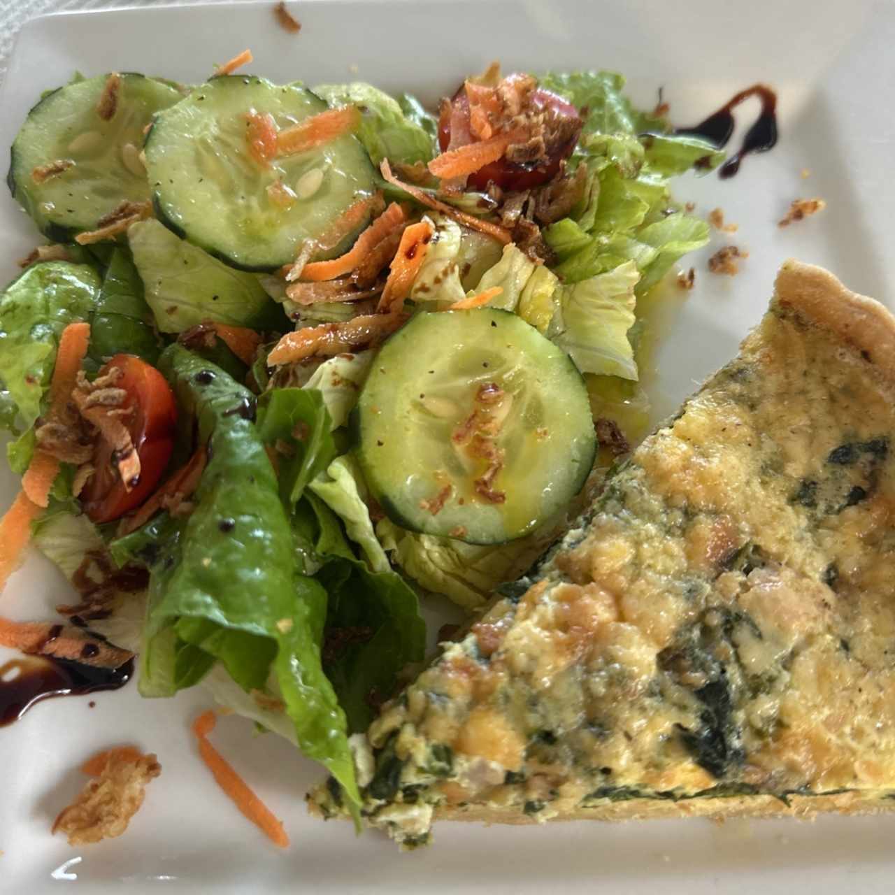 Quiche de espinaca y salmón 