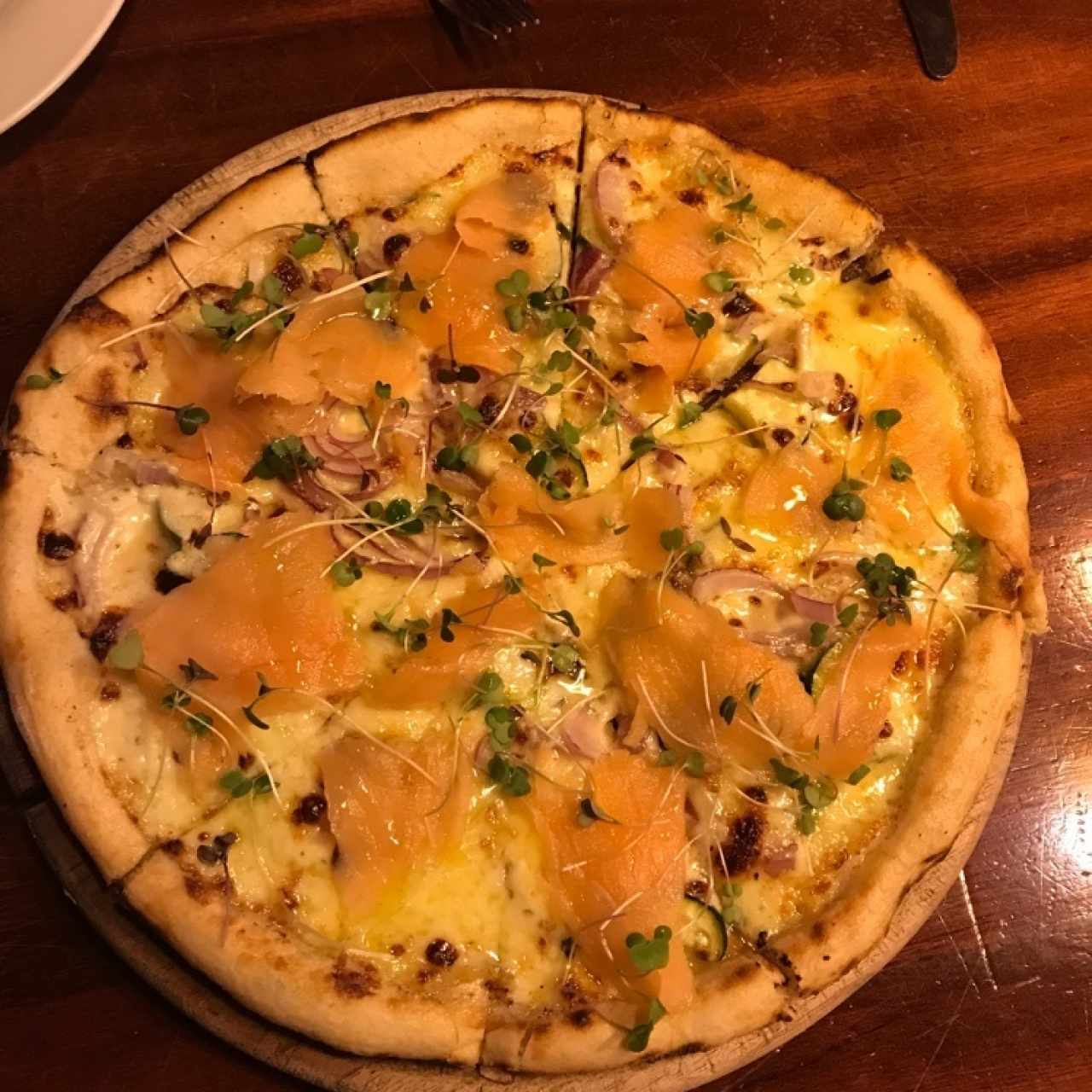 pizza de salmón 