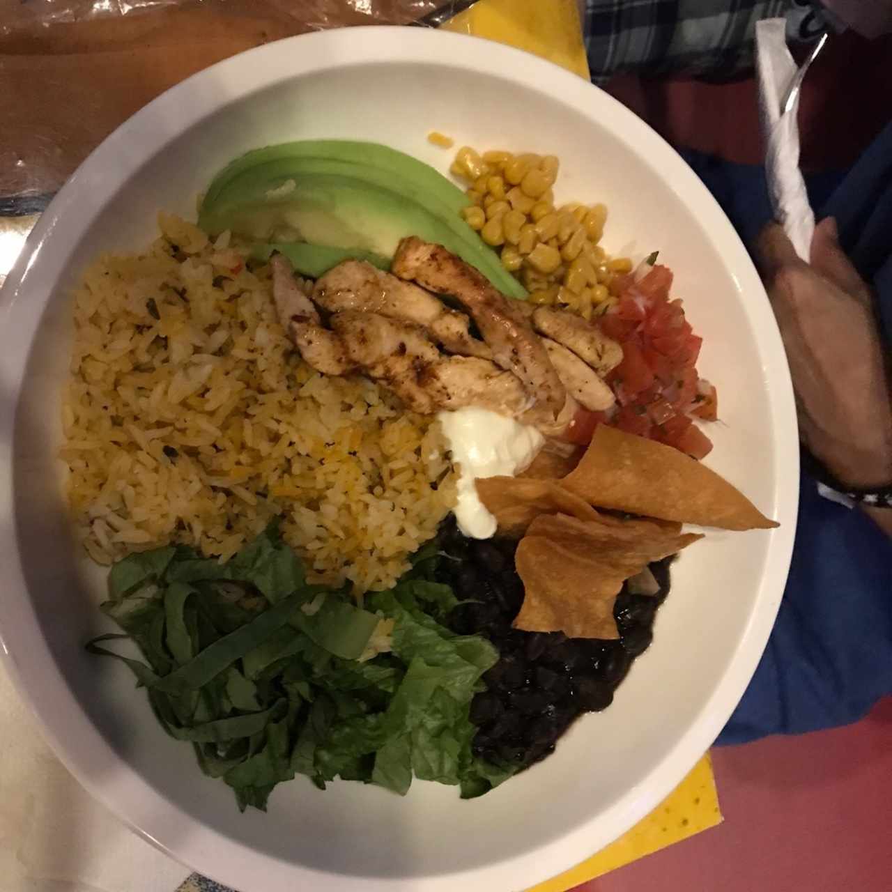 Burrito bowl pollo