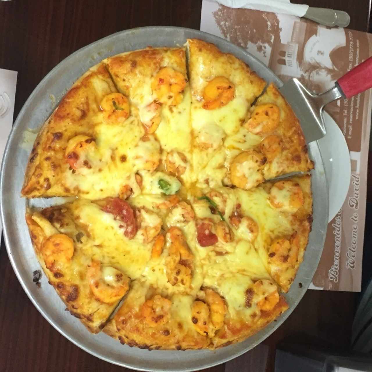 pizza de camaron
