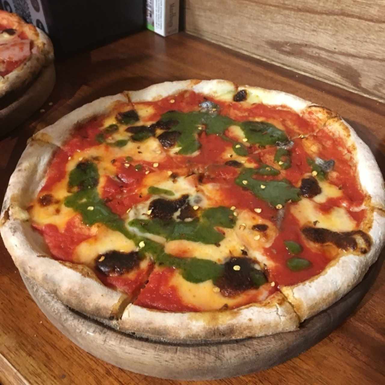 Pizza Margheritta con Anchoas