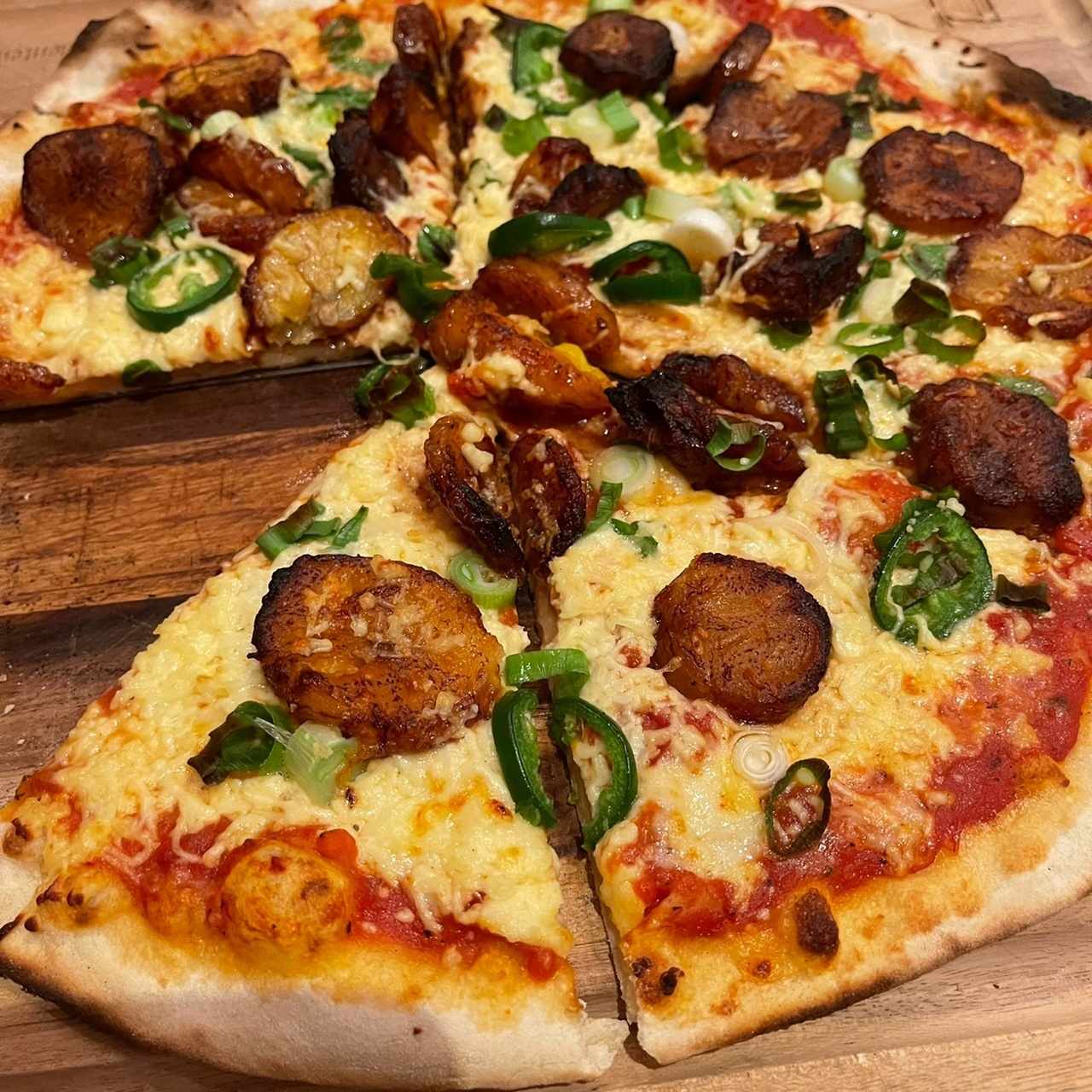 pizza con platano