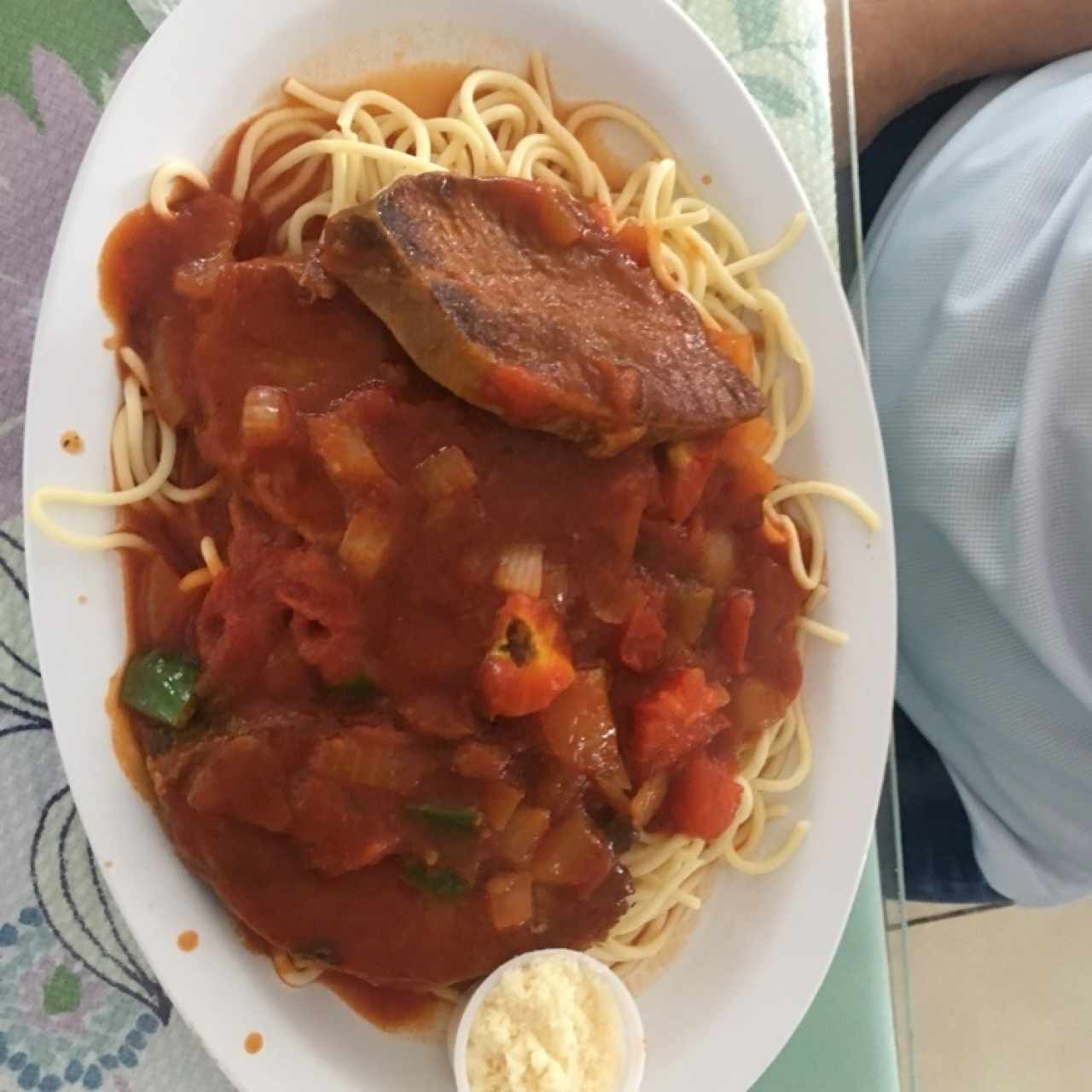 Spaghetti con lomo