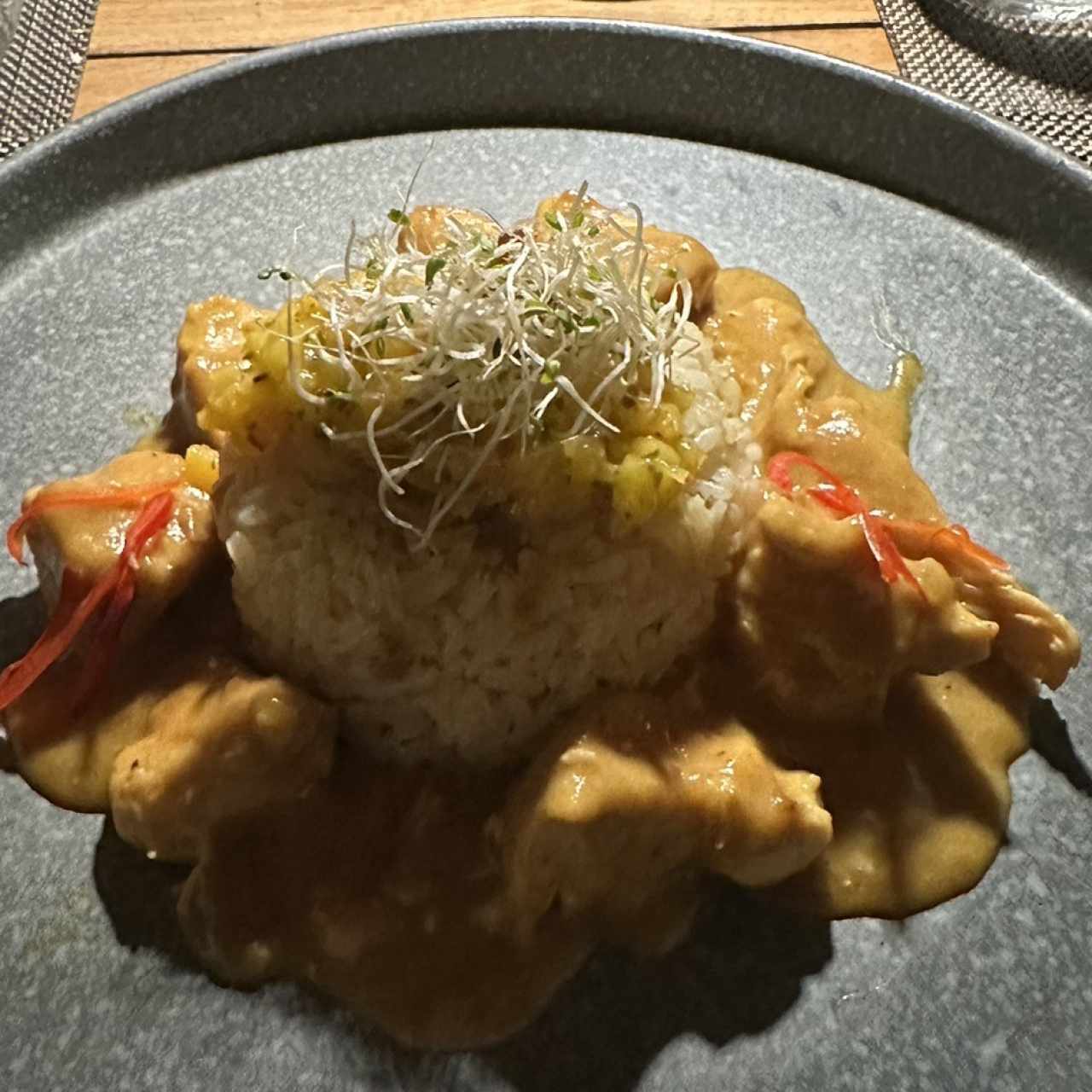 Pollo Curry con arroz