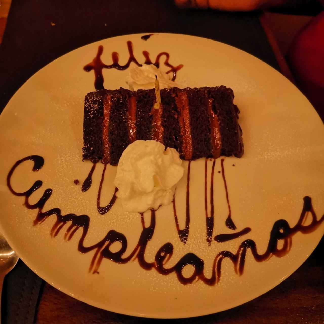 Devil's Chocolate Cake (Birthday detail)