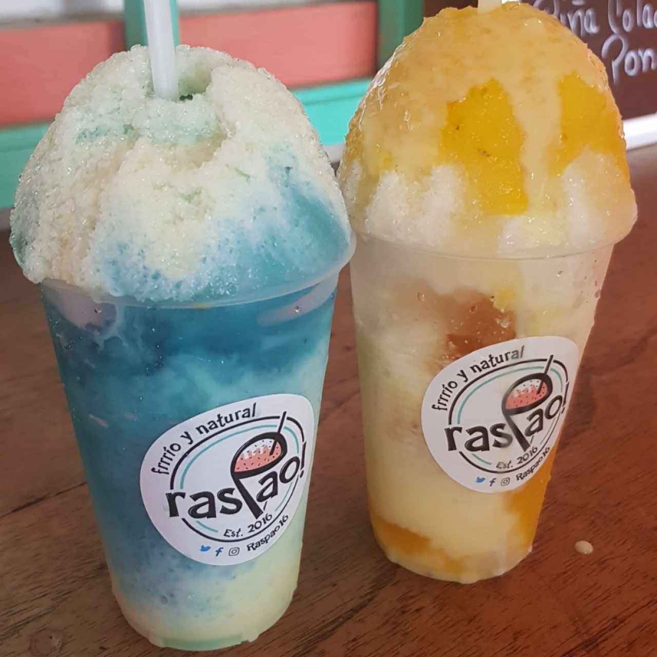 Raspao de chicle y de piña