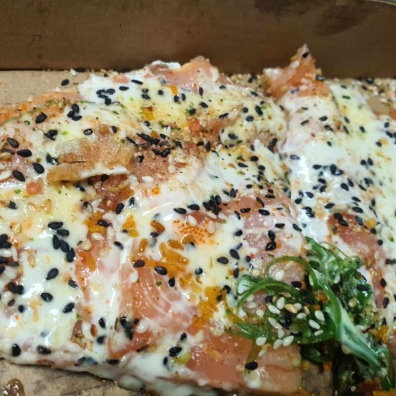 Pizza de salmón 