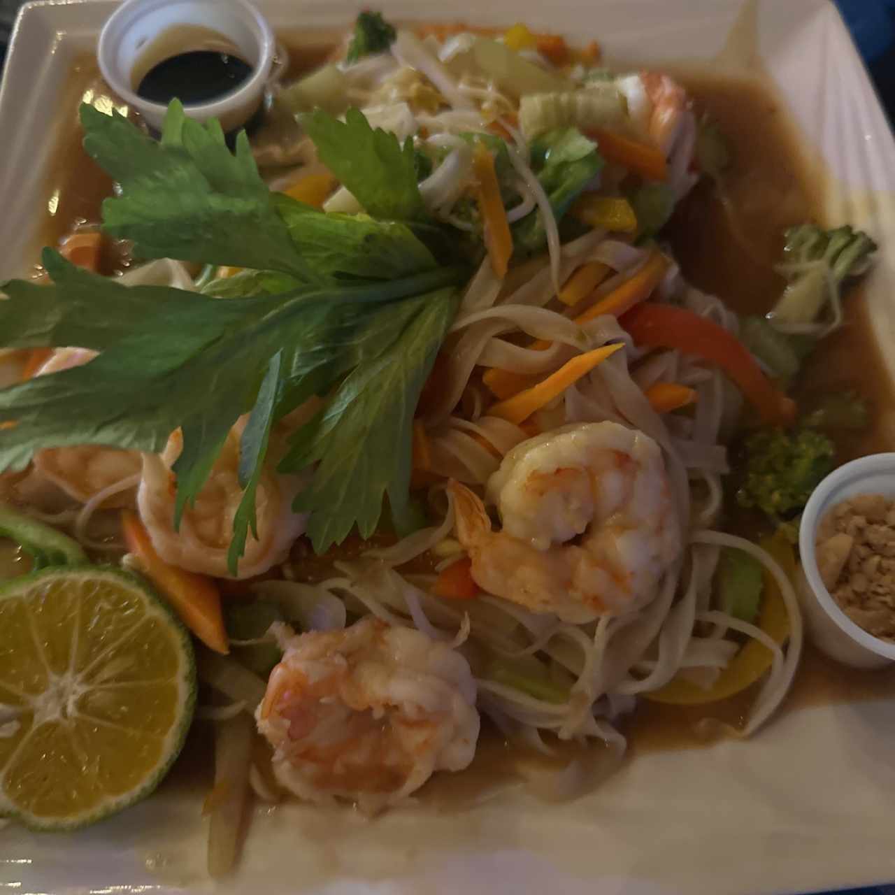 Pad Thai de camarón 