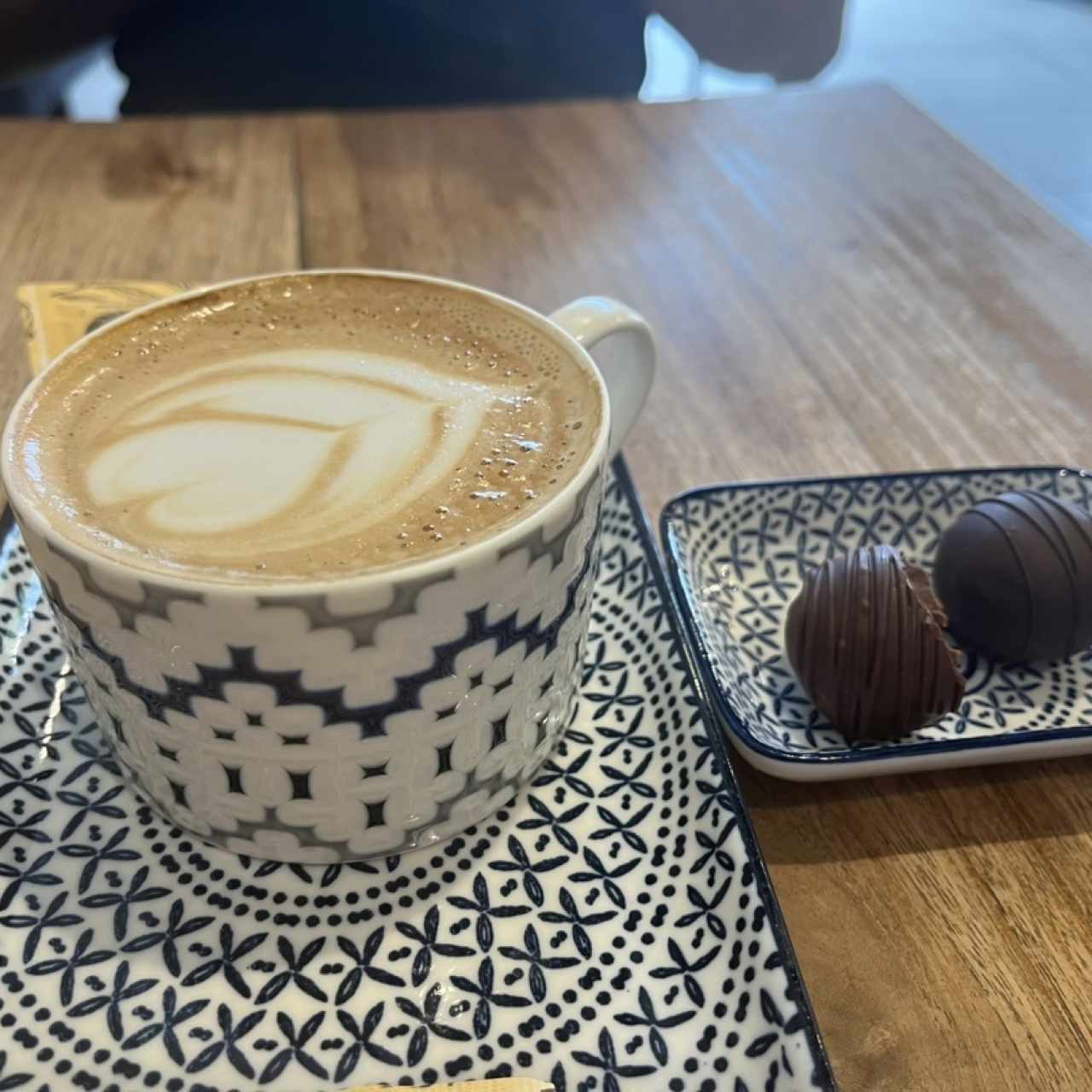 Cappuccino con trufa de chocolate