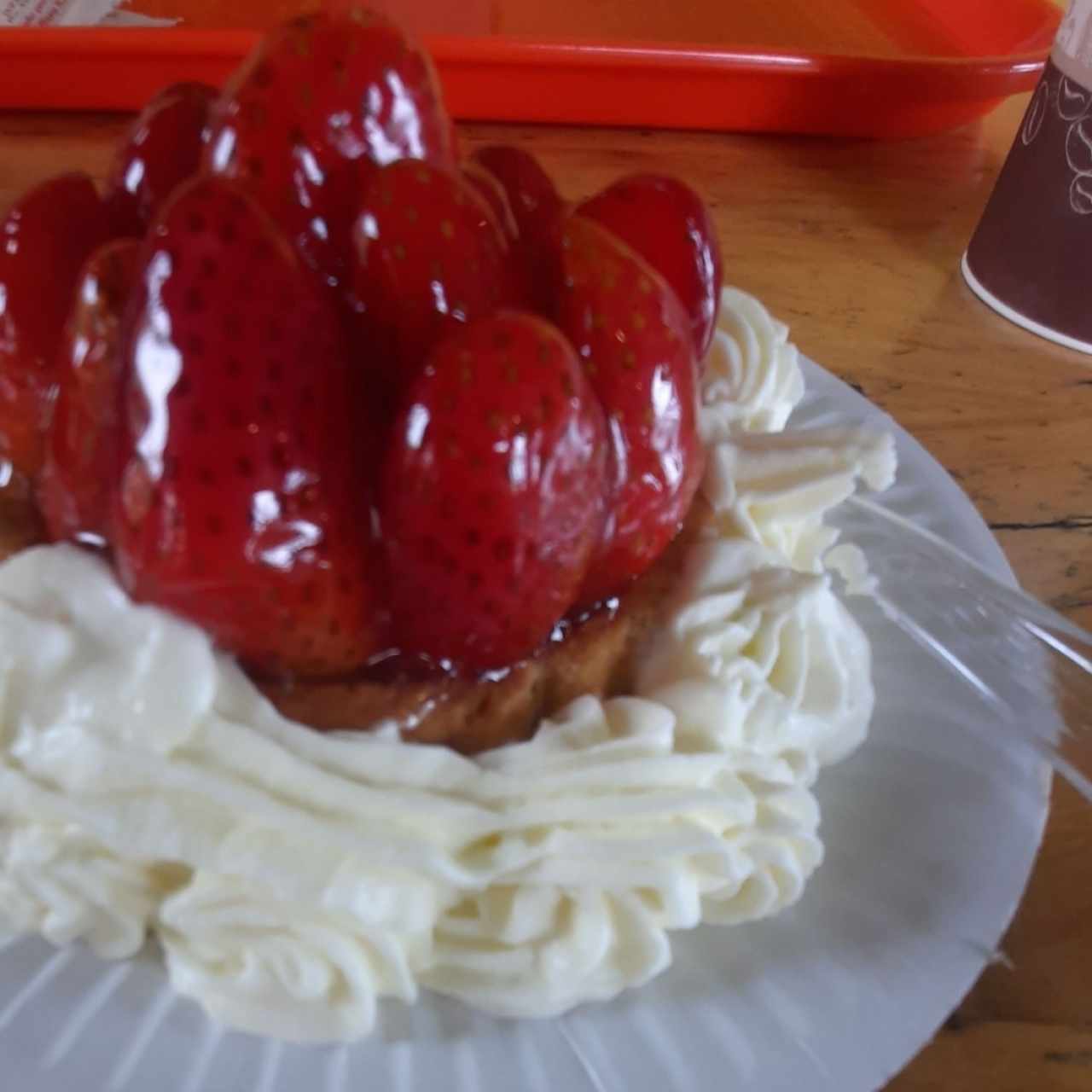 tarta de fresas con crema