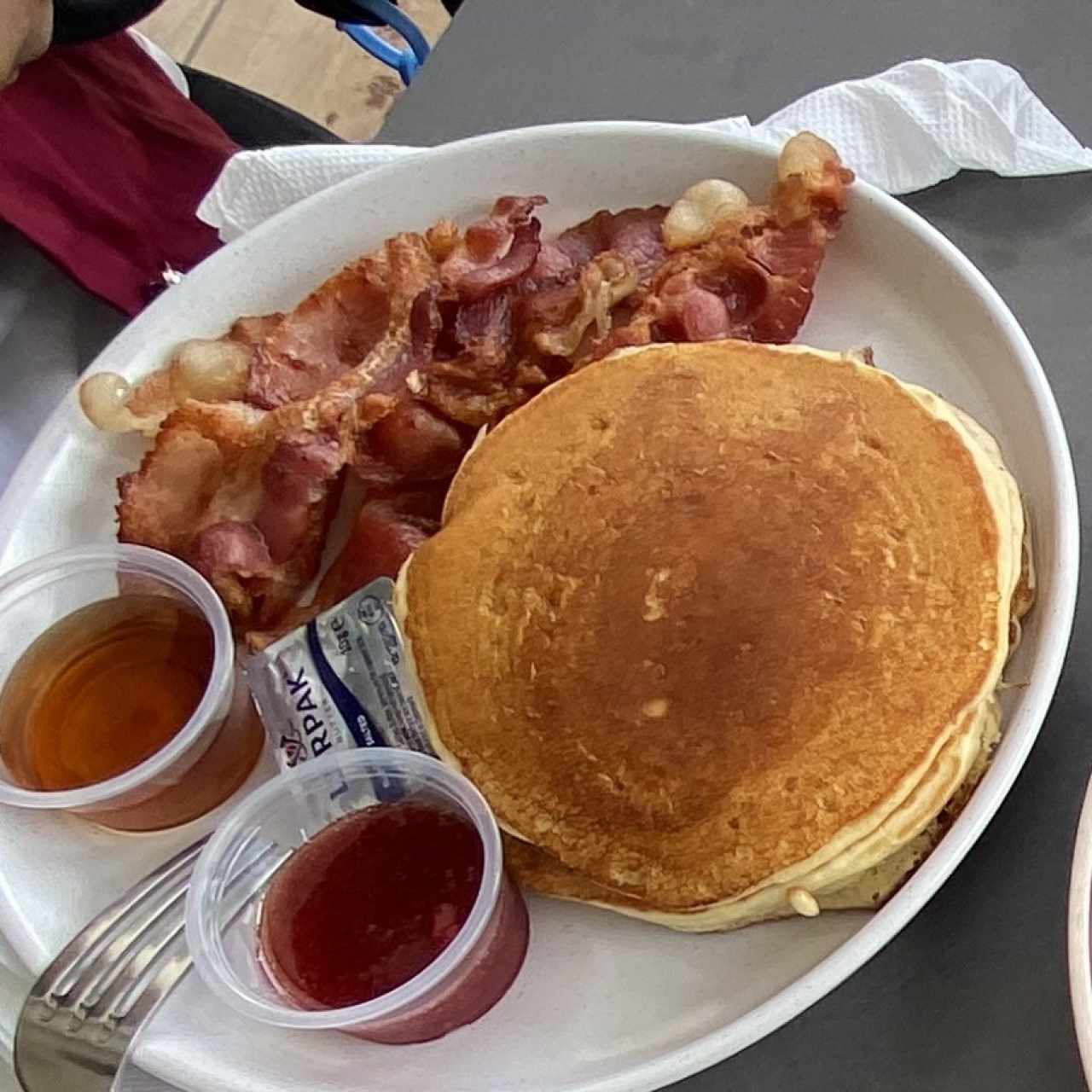 Pancakes con bacon