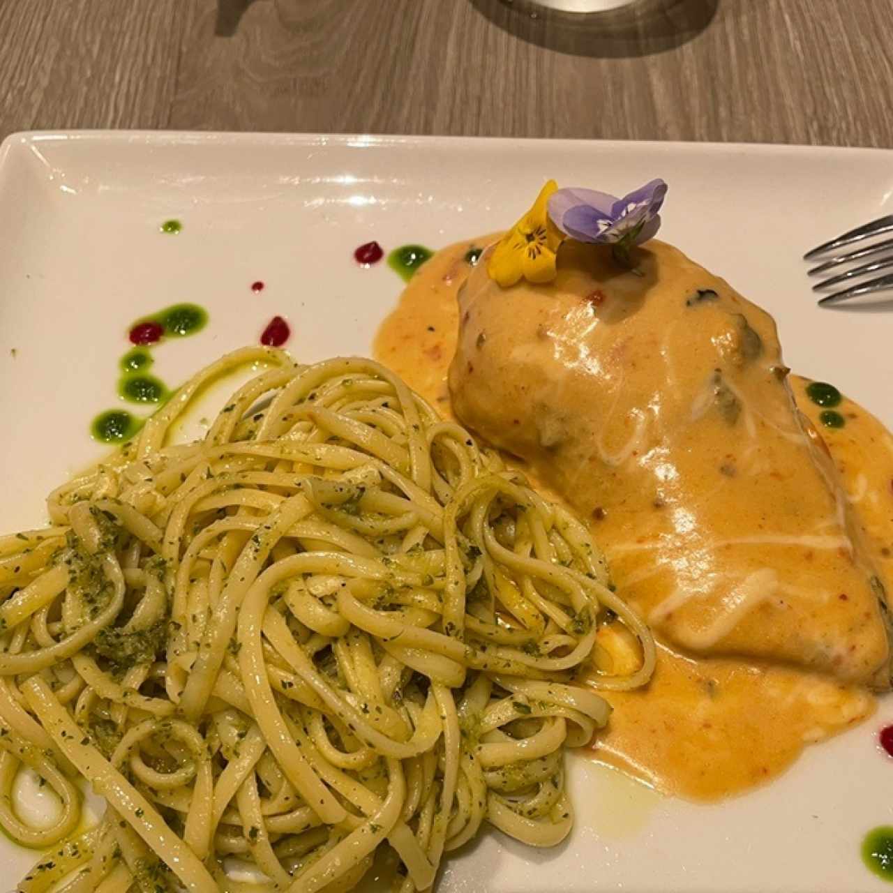 Chicken Parmegiana with Linguini 
