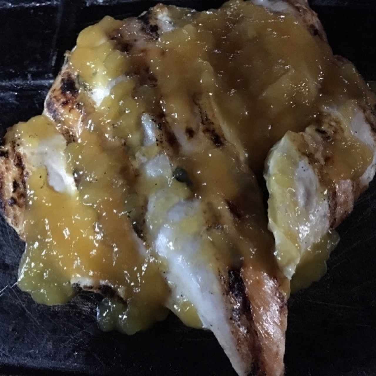 Pollo en salsa naranja