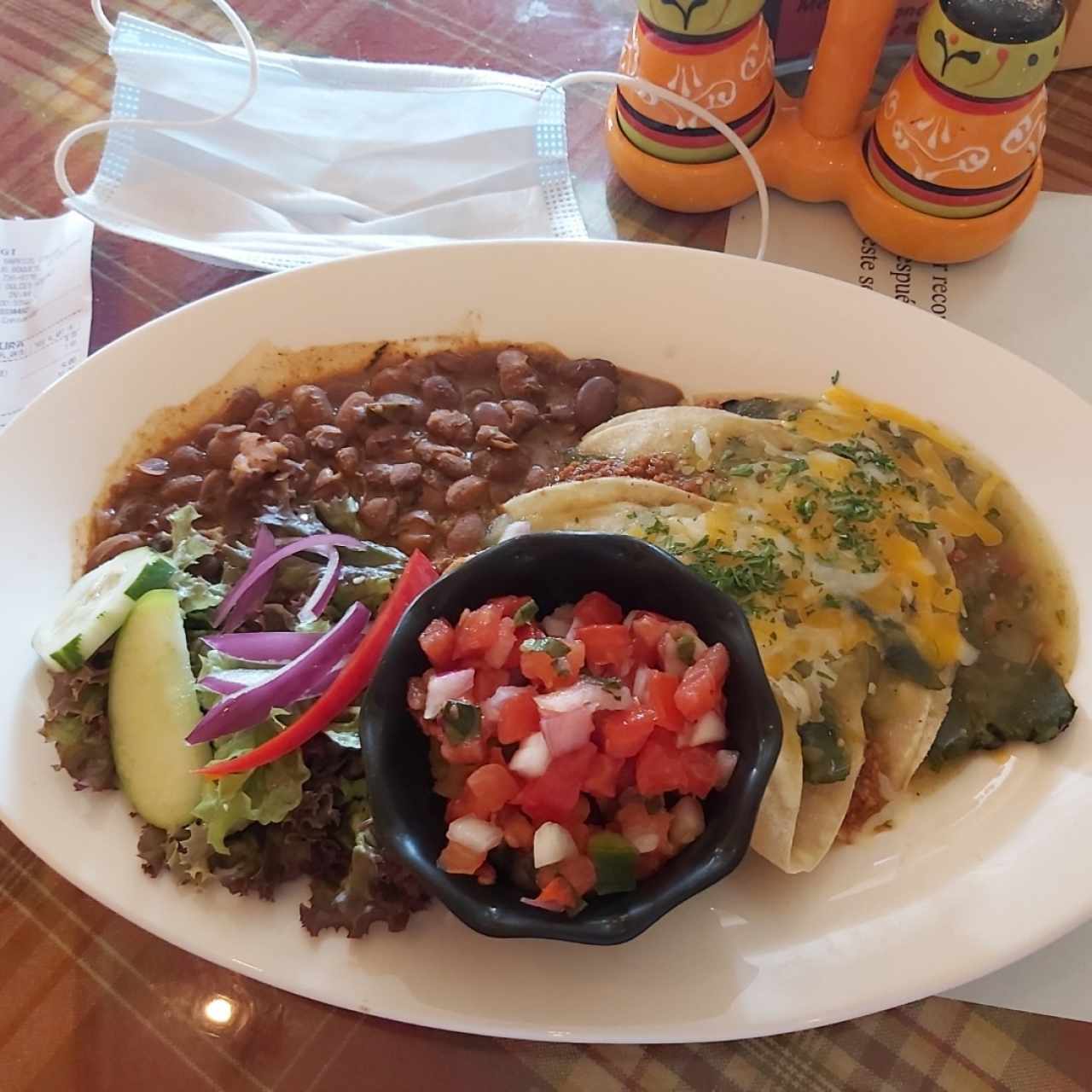 Roasted Poblano Enchiladas - Plato del día 