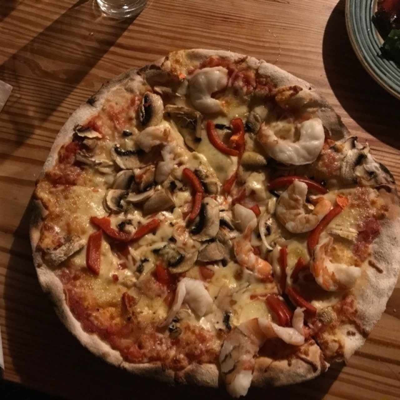 pizza de camarones