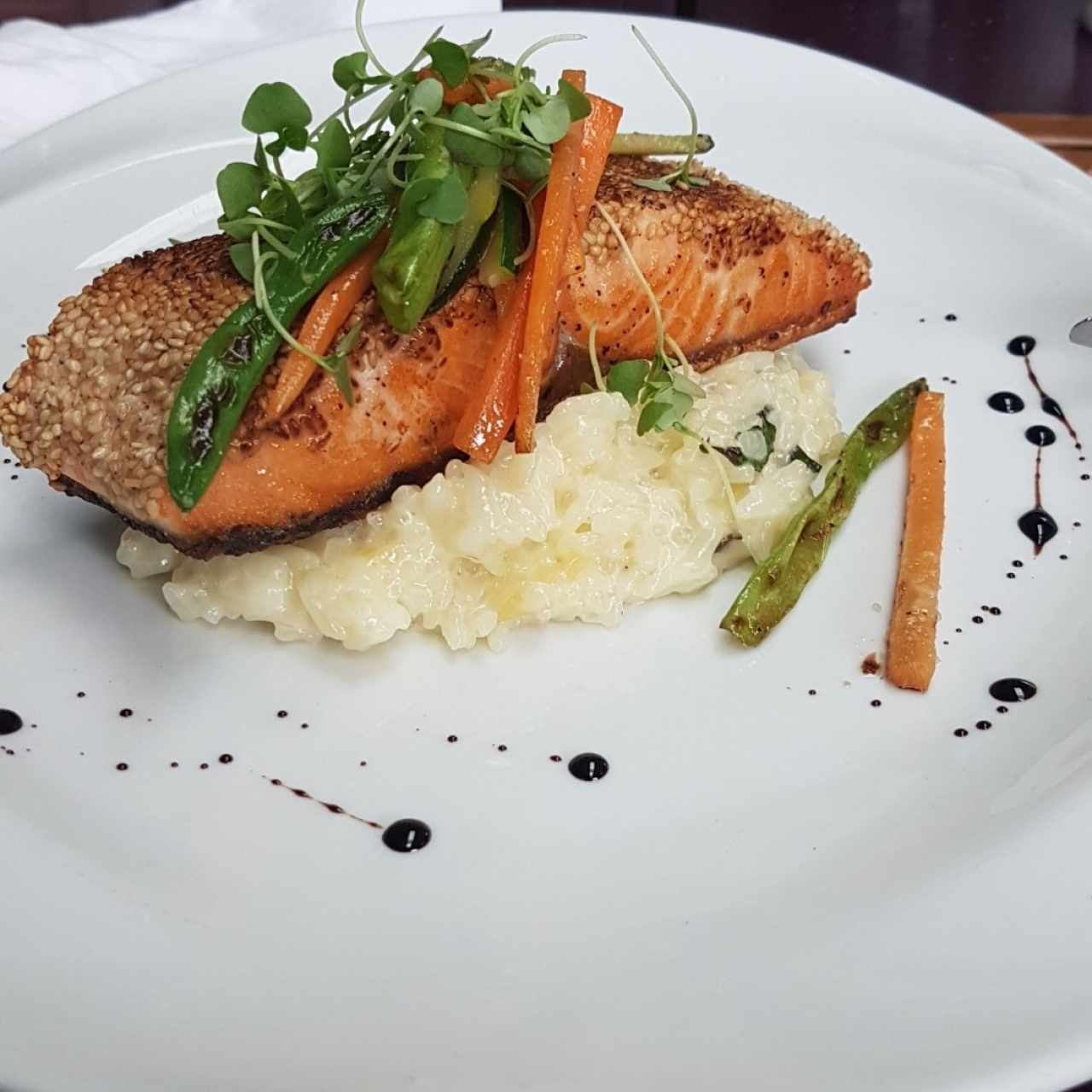 filete de salmon & risotto 