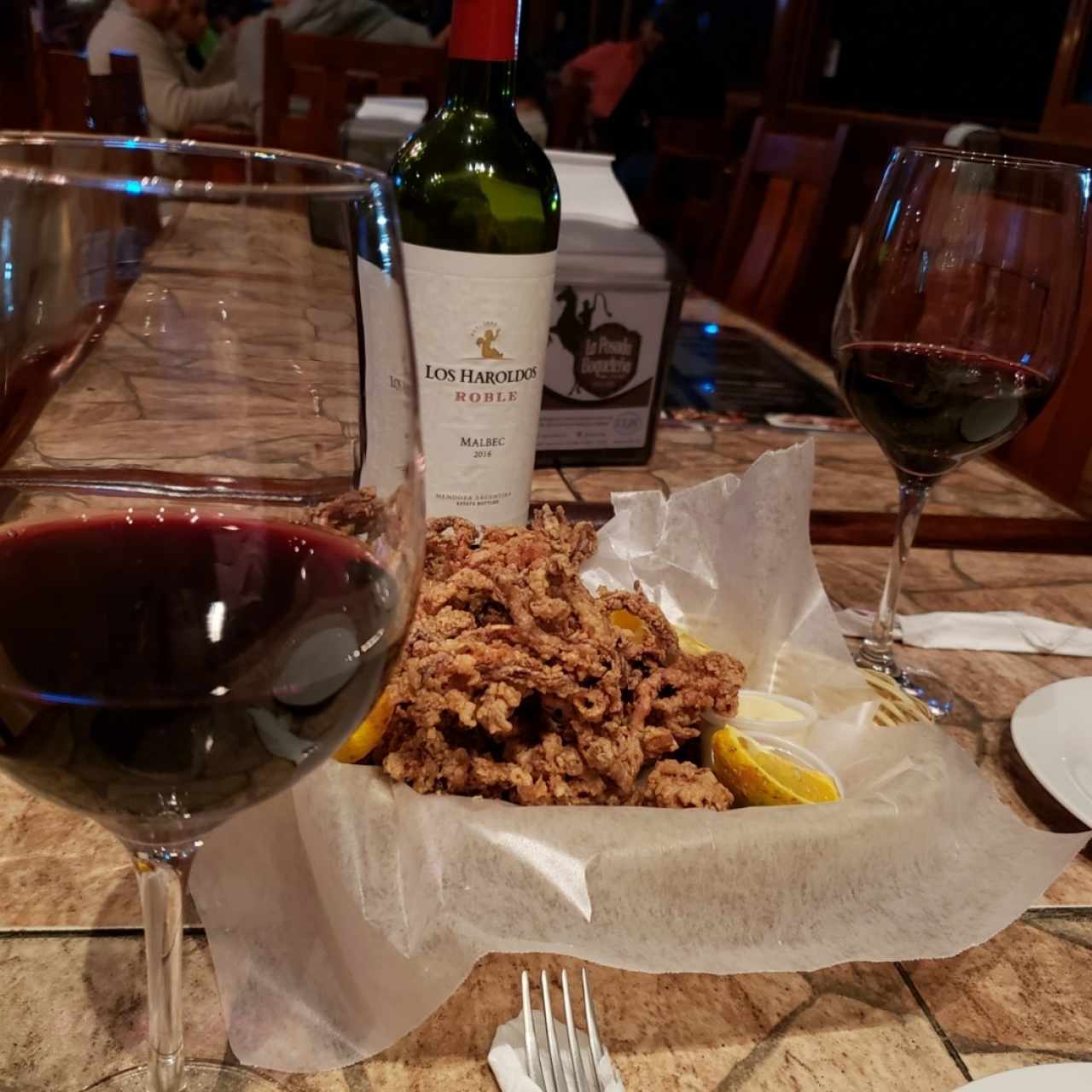 Arañitas y vino