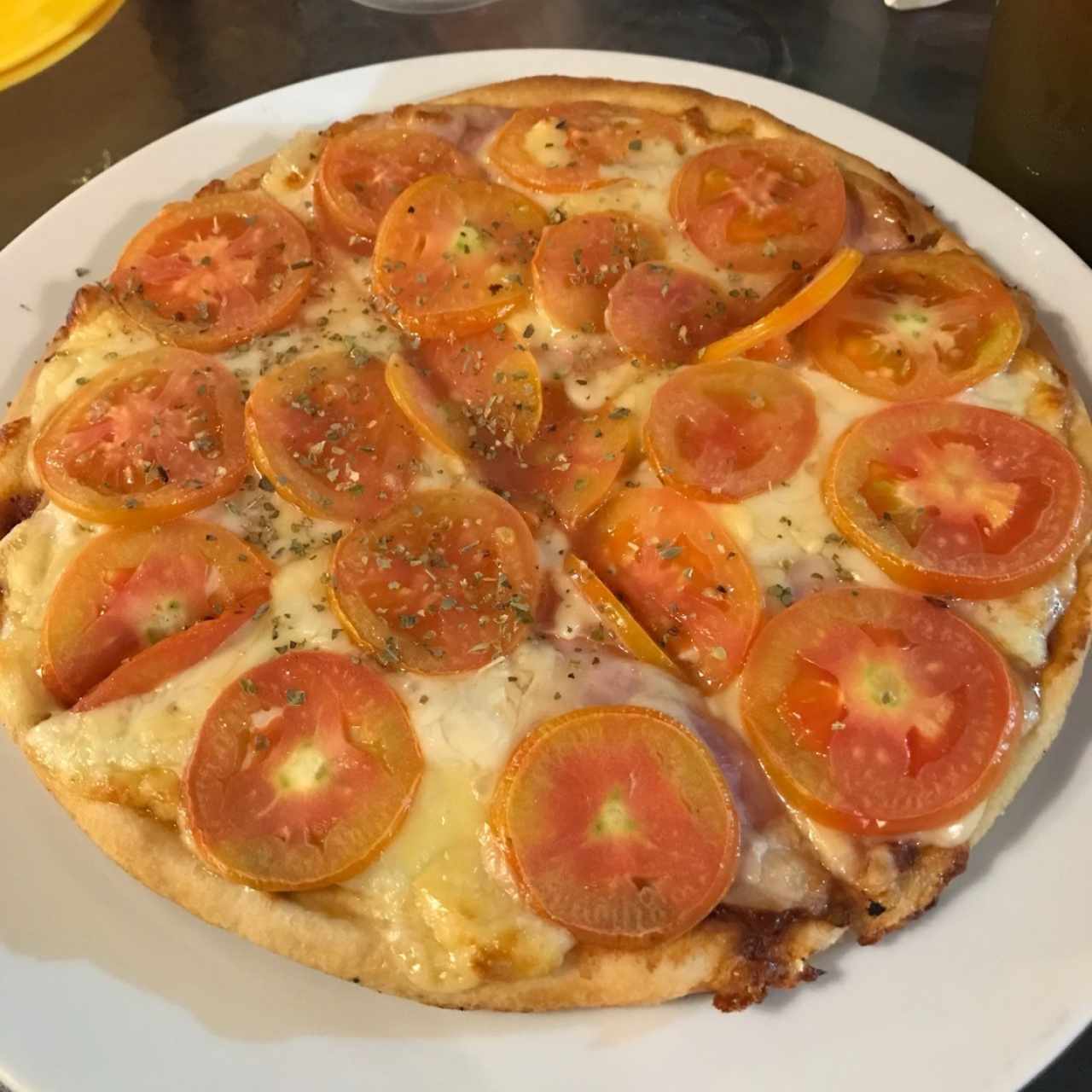 Pizza napolitana con jamón 😋