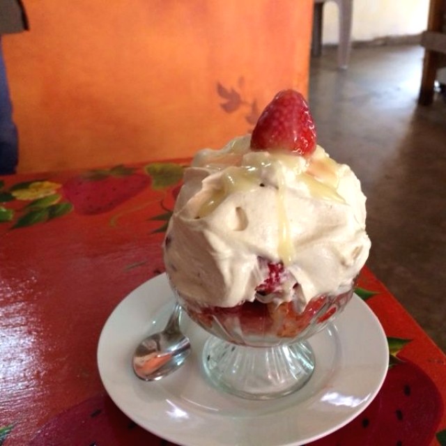 Fresas con crema