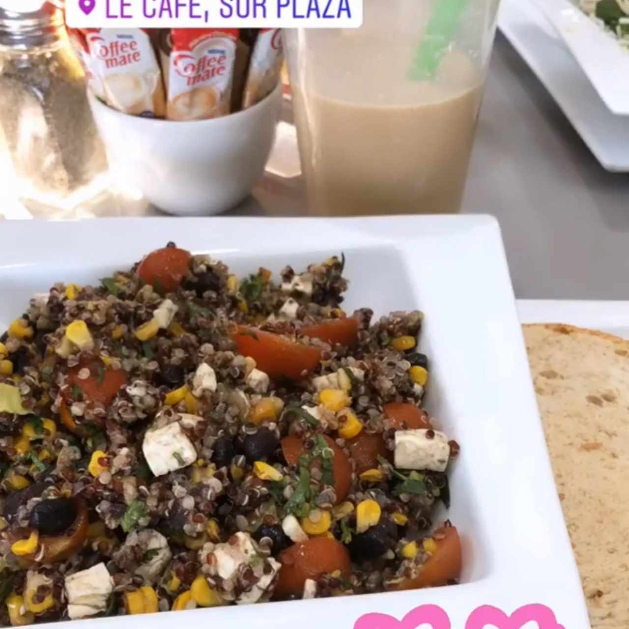 Quinoa mexicana y té chai sugar free