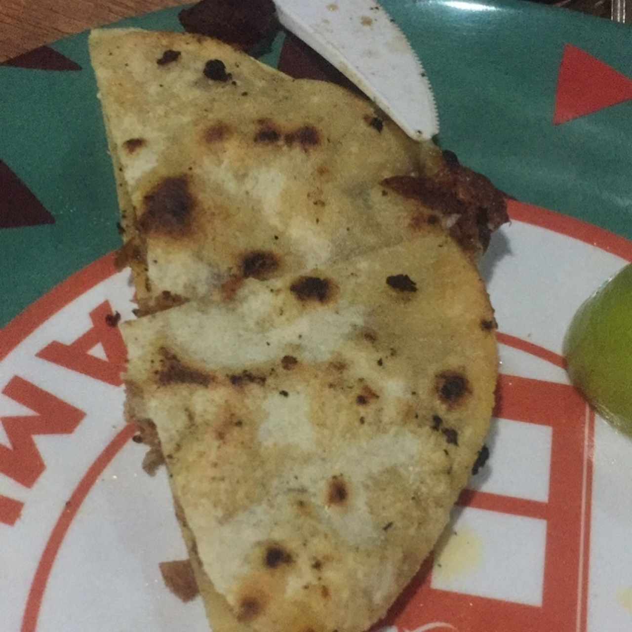 gringa con tortilla de maiz