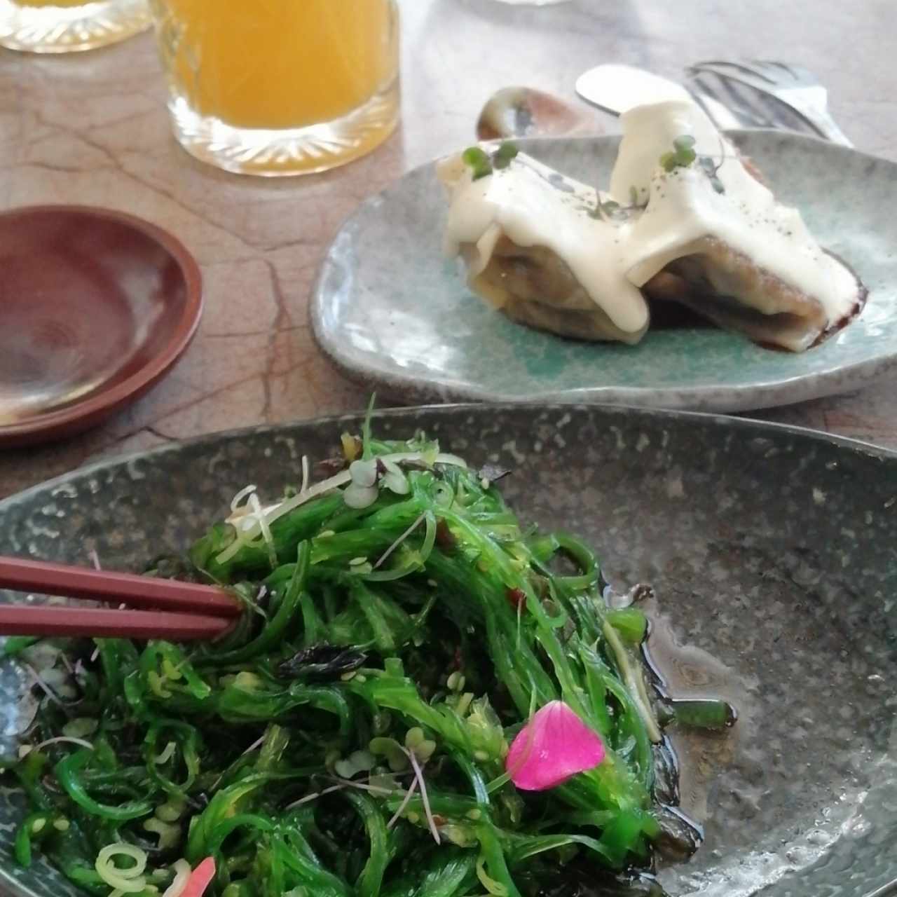 Kuyi kuyi wakame salad y
Dumpling de Hongos