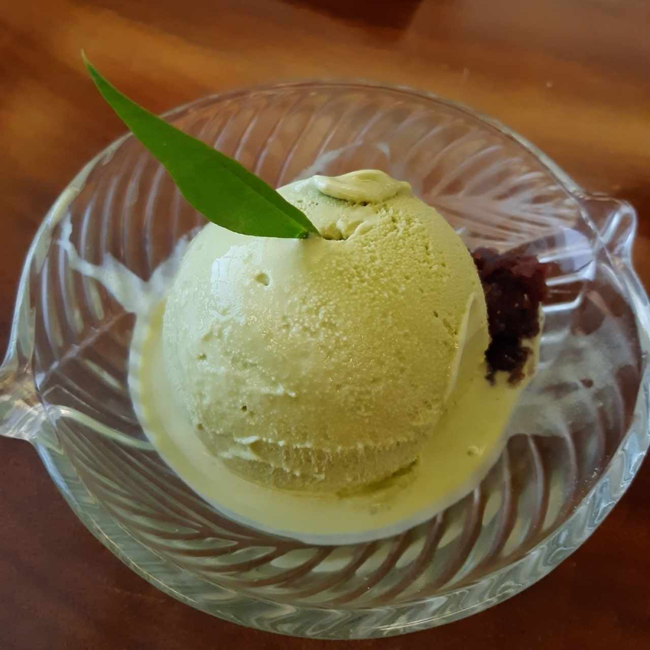 helado de té verde.