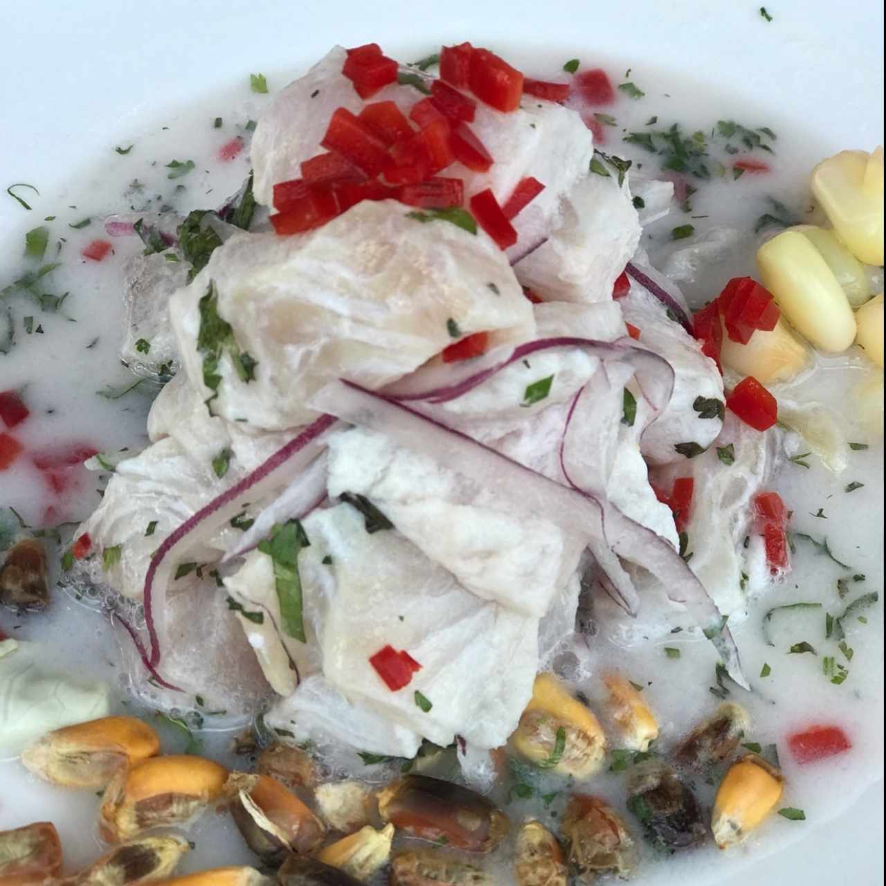 ceviche pescado Leche de Tigre