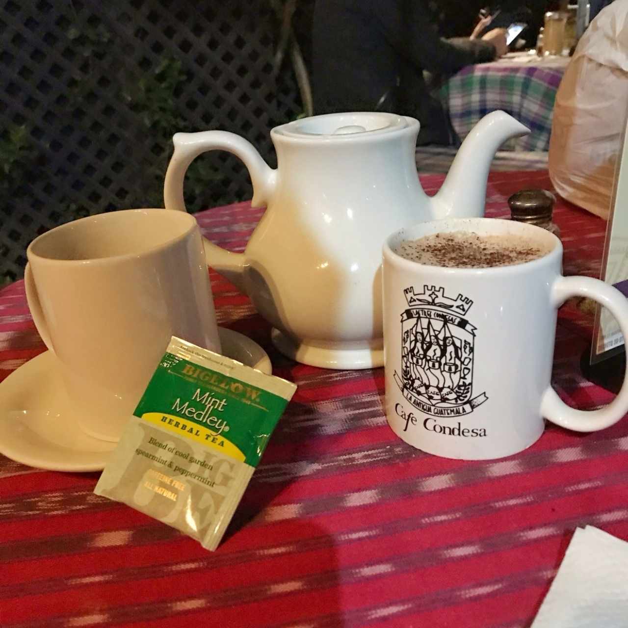 chocolate y té