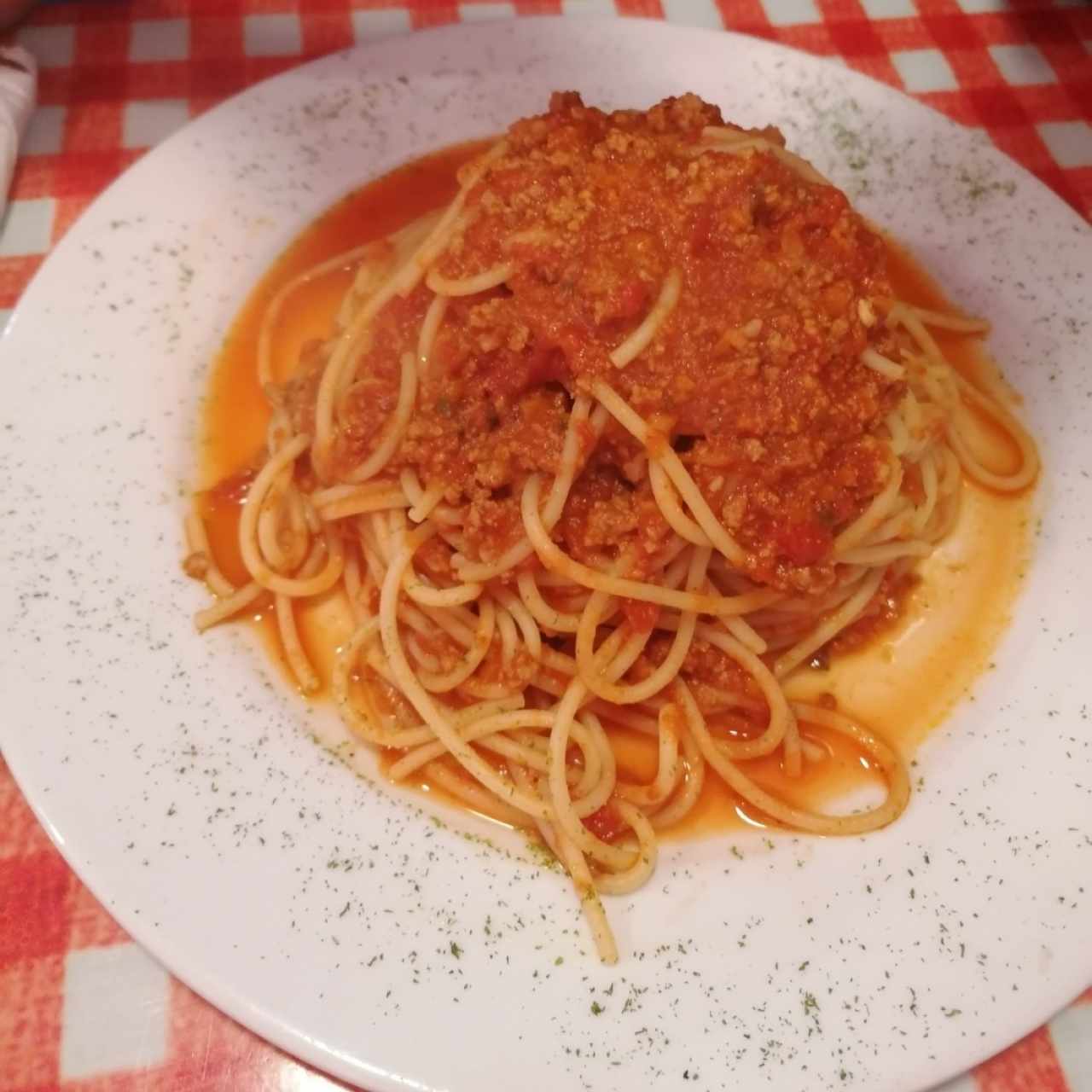 Spaghetti a la boloñesa
