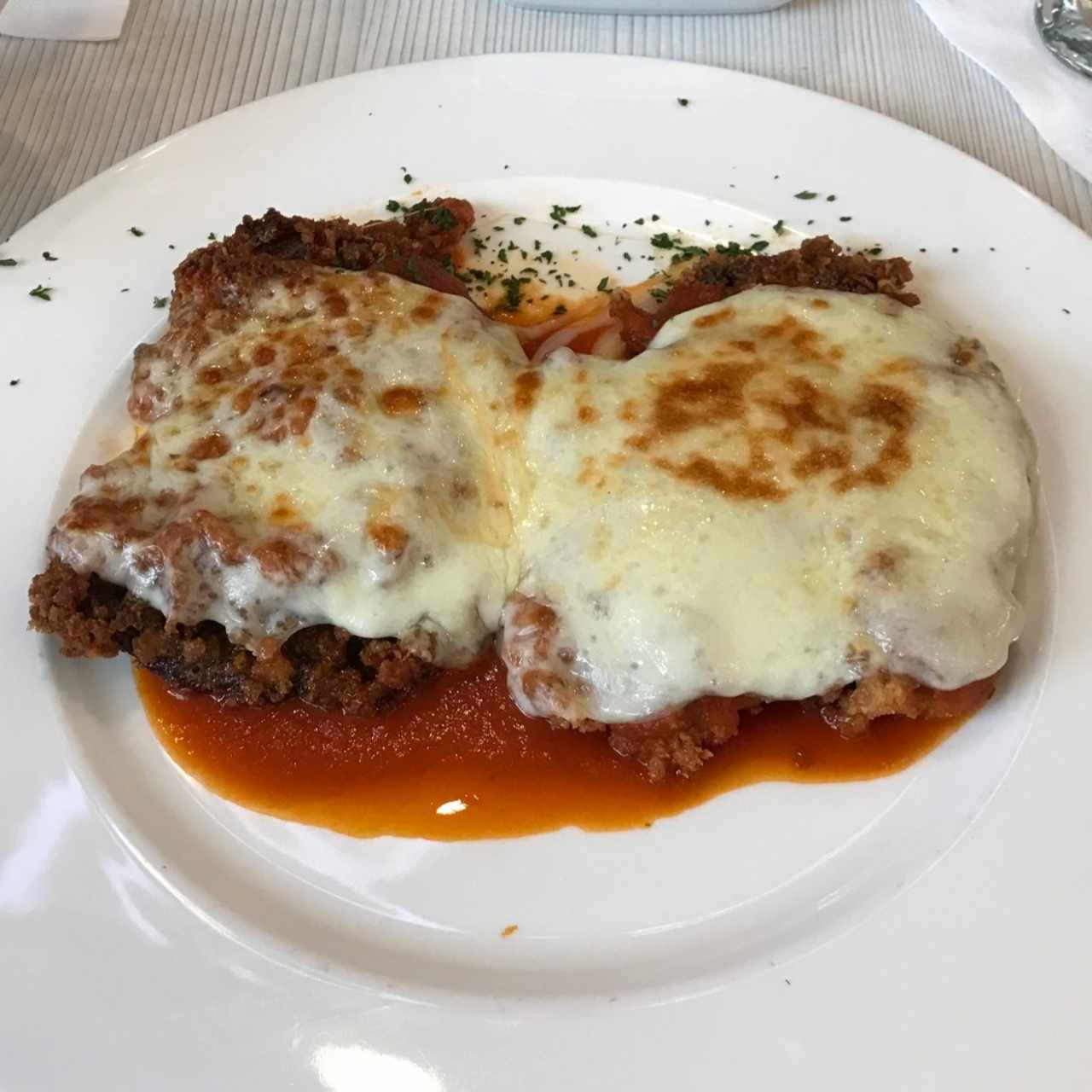 Filete de res a la parmigiana