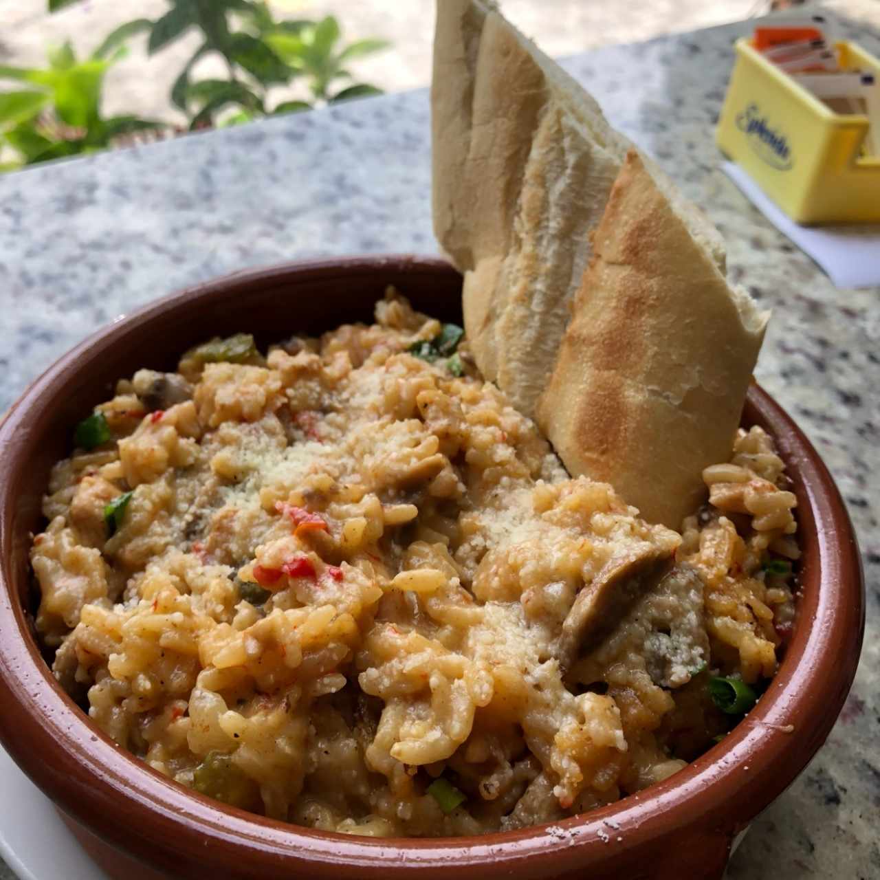 risotto de pollo