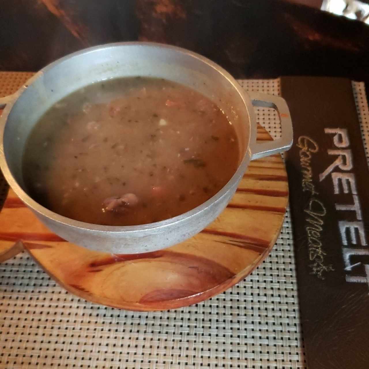sopa de lenteja chorizo y Carne