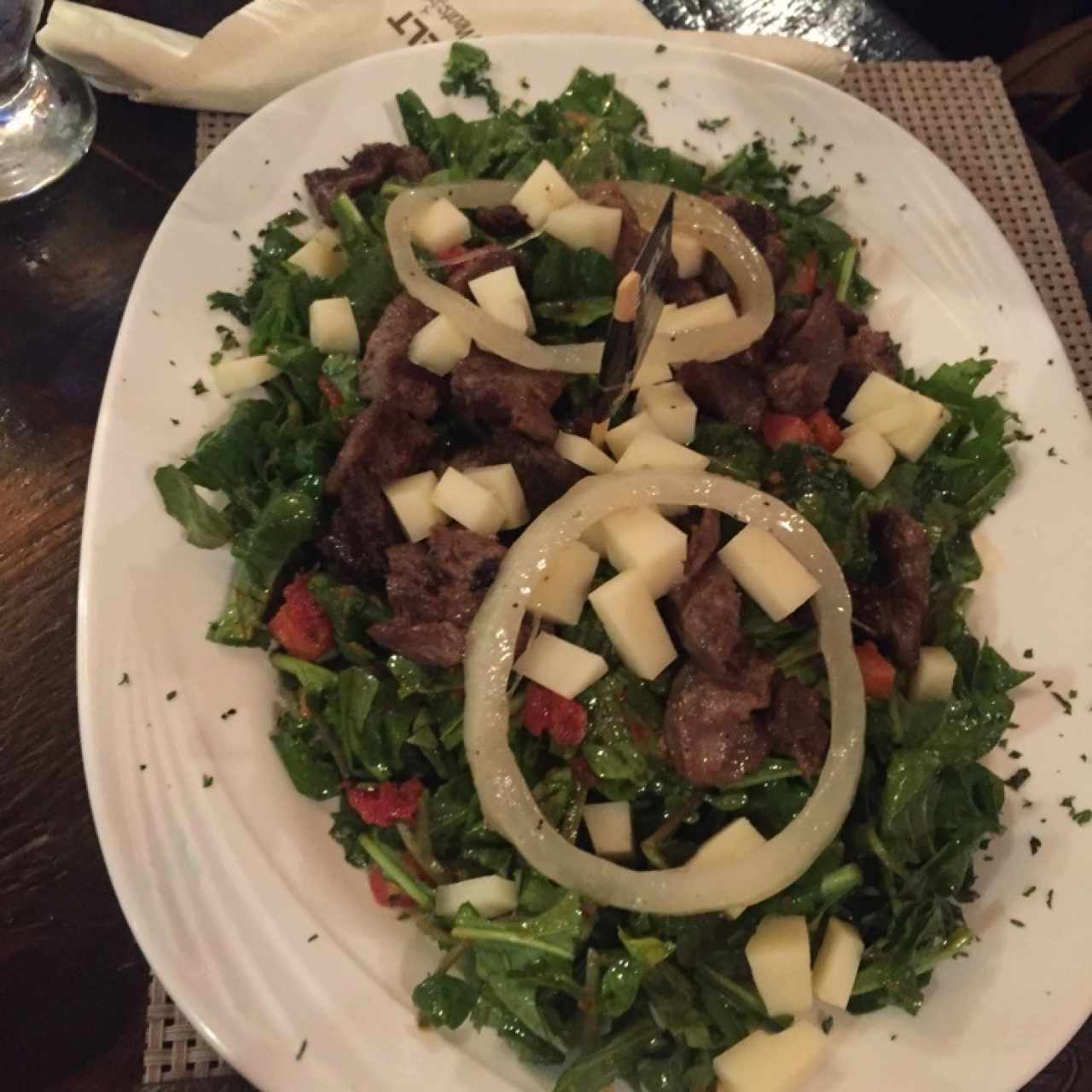 Bike Salad with meat special