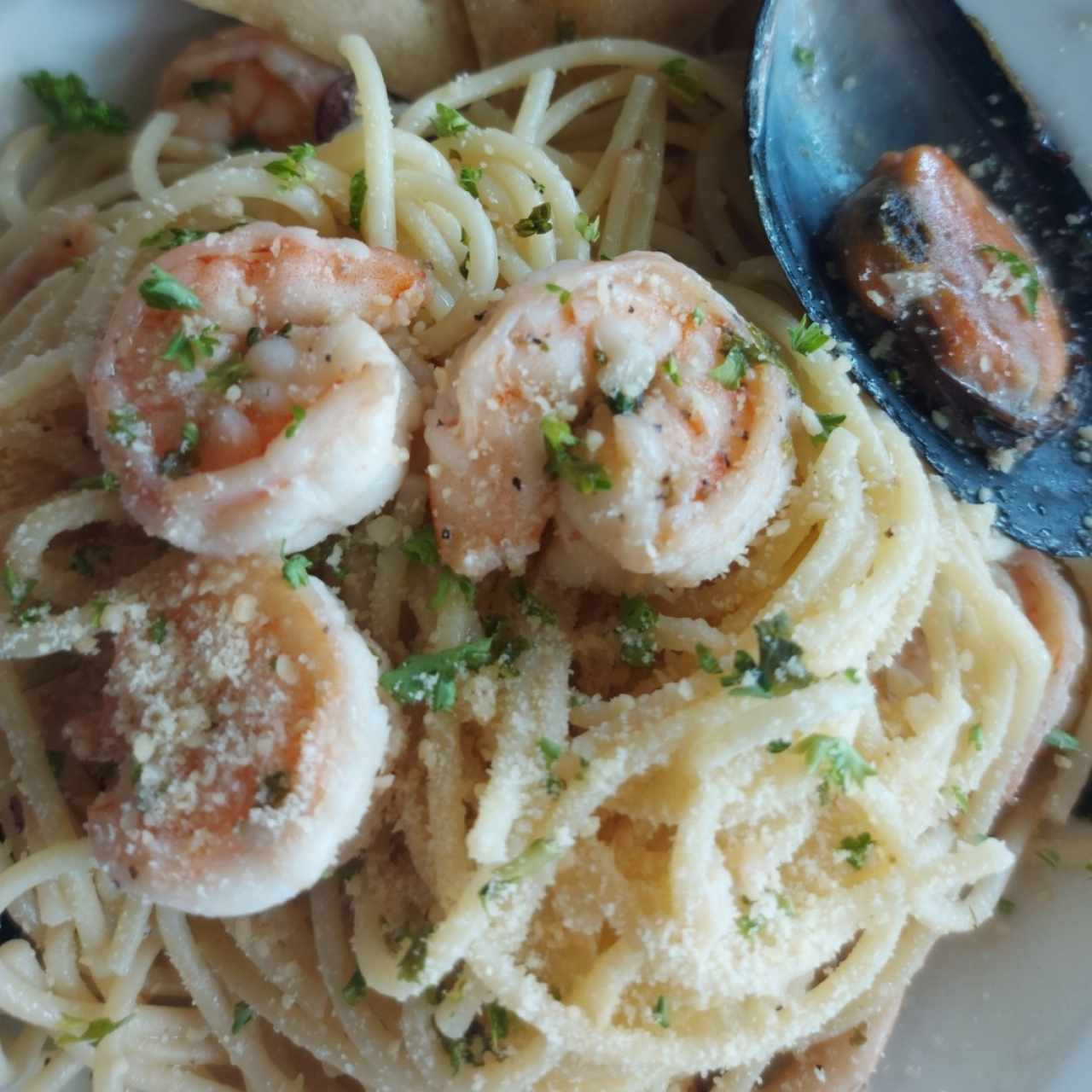 pasta con mariscos