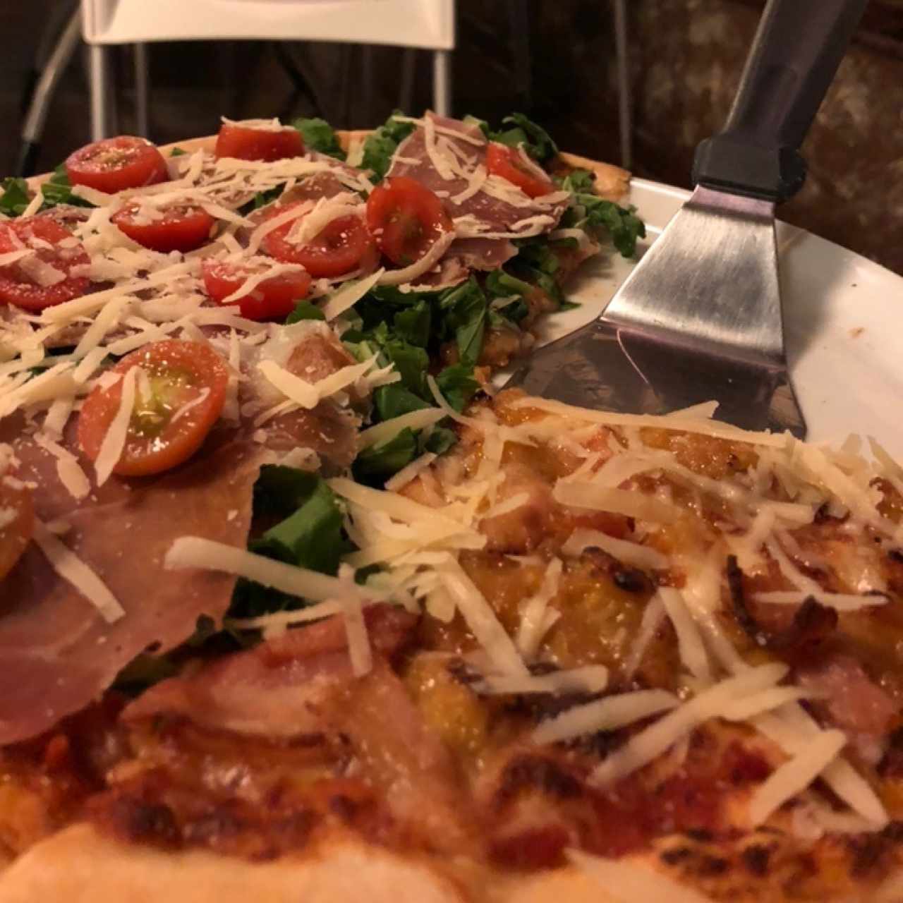 Pizza fusión - Dolce tentazione + Pizza Prosciutto