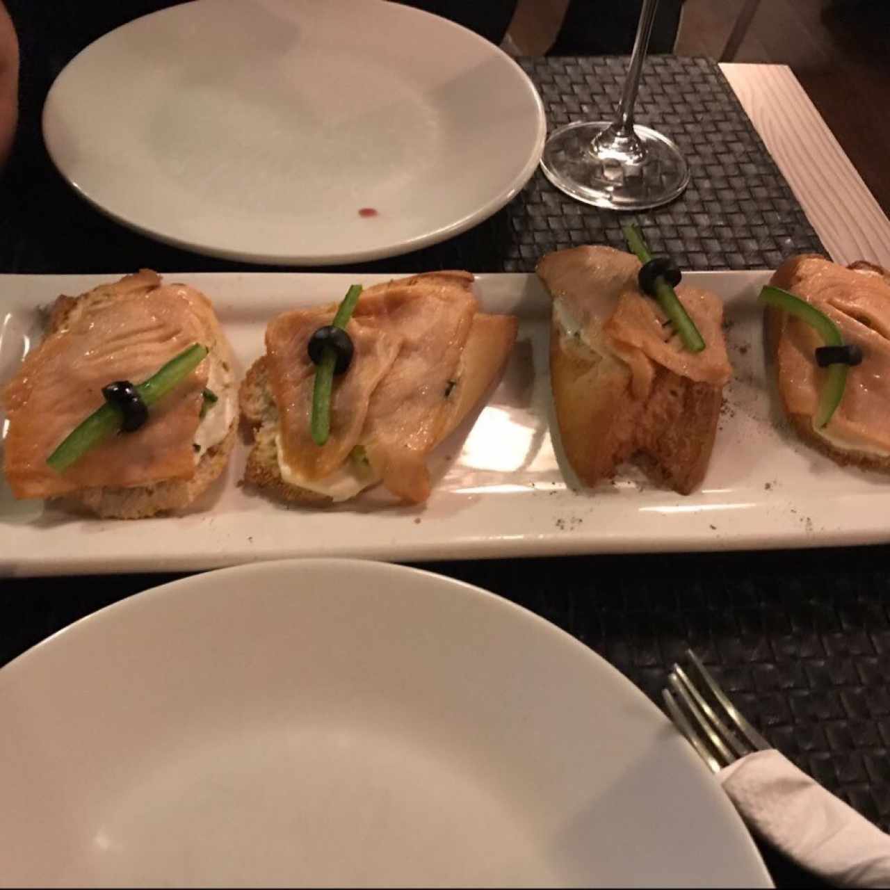 bruchettas de salmon