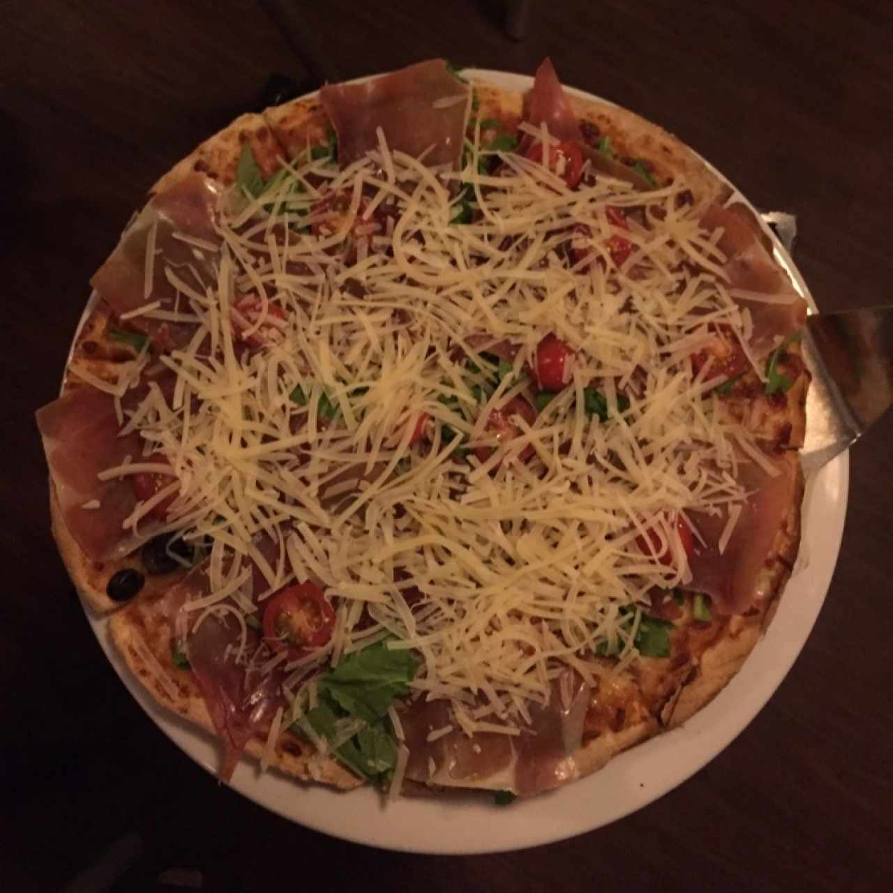 pizza de jamón serrano