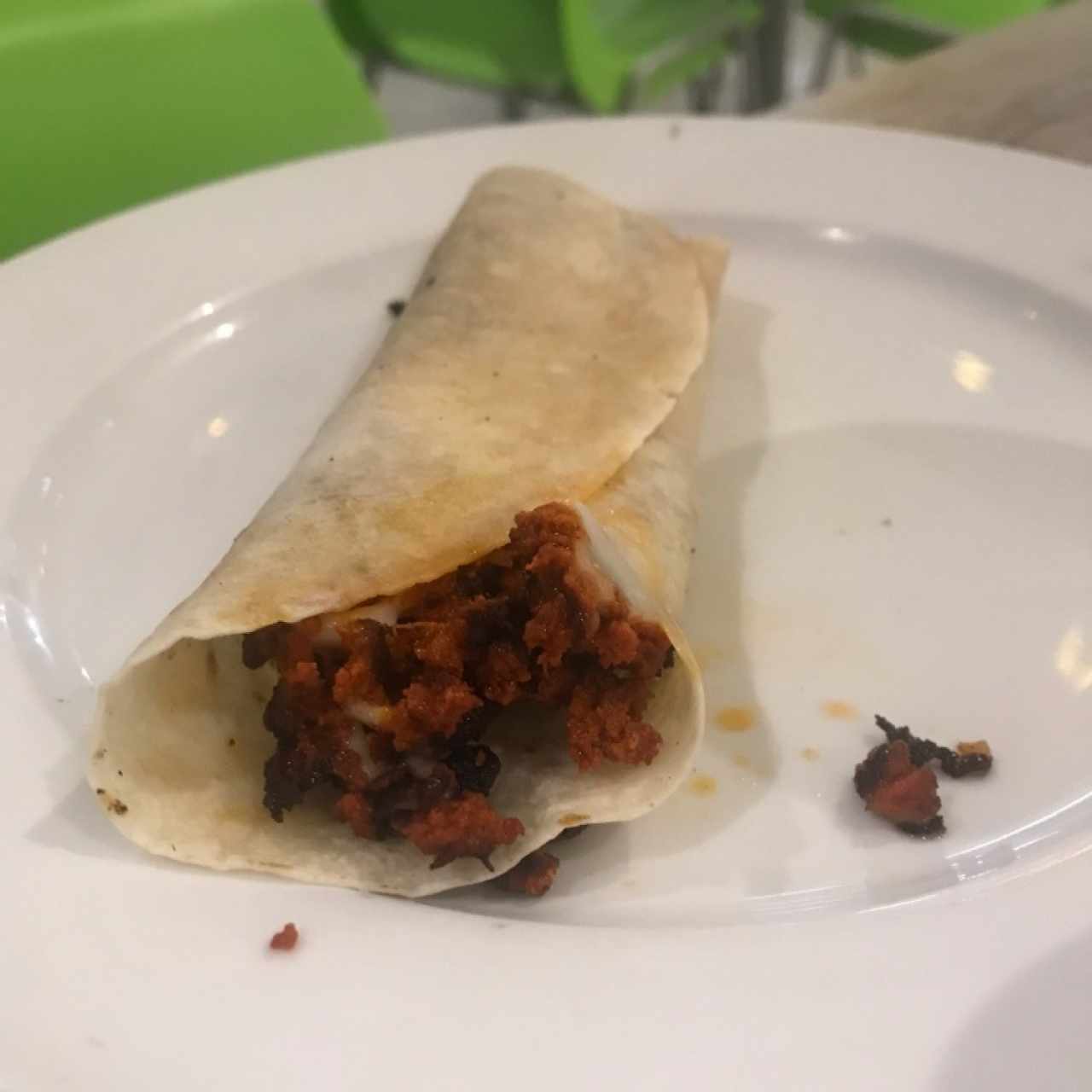 taco de chorizo