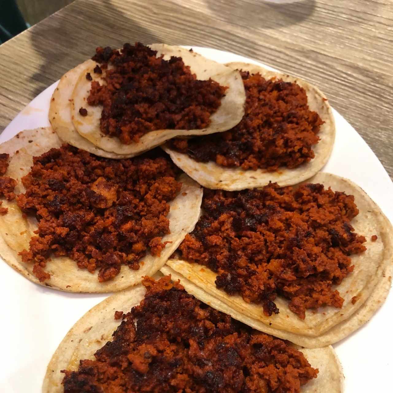 Tacos con chorizo 