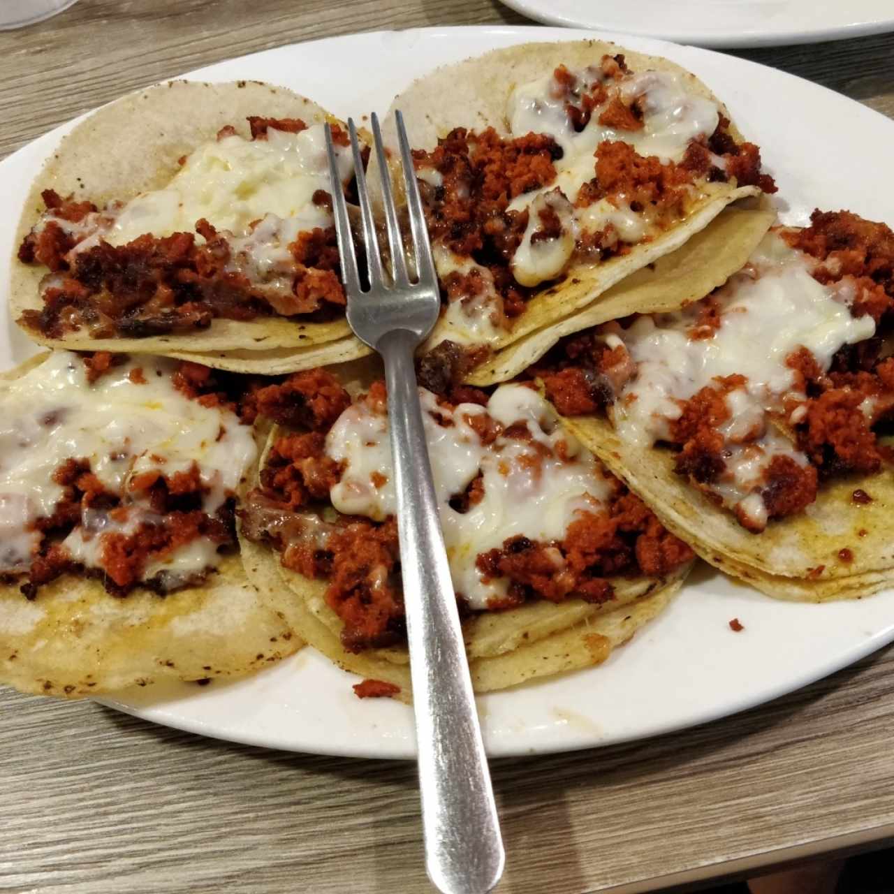 tacos de chorizo