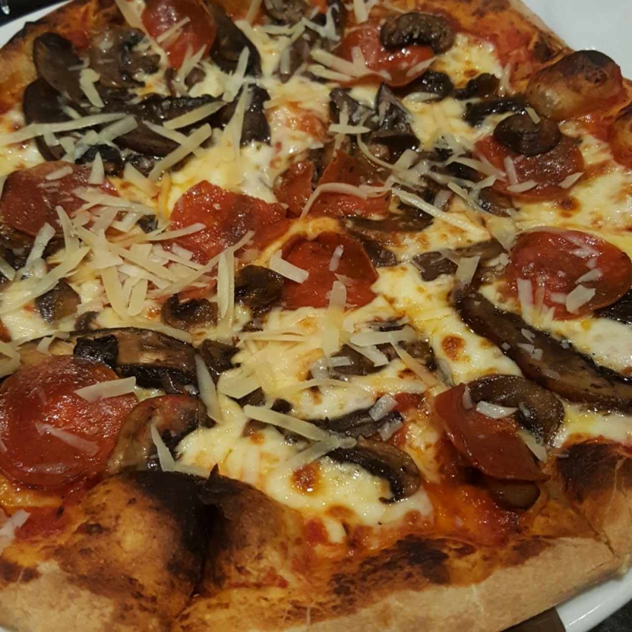 pizza de hongos