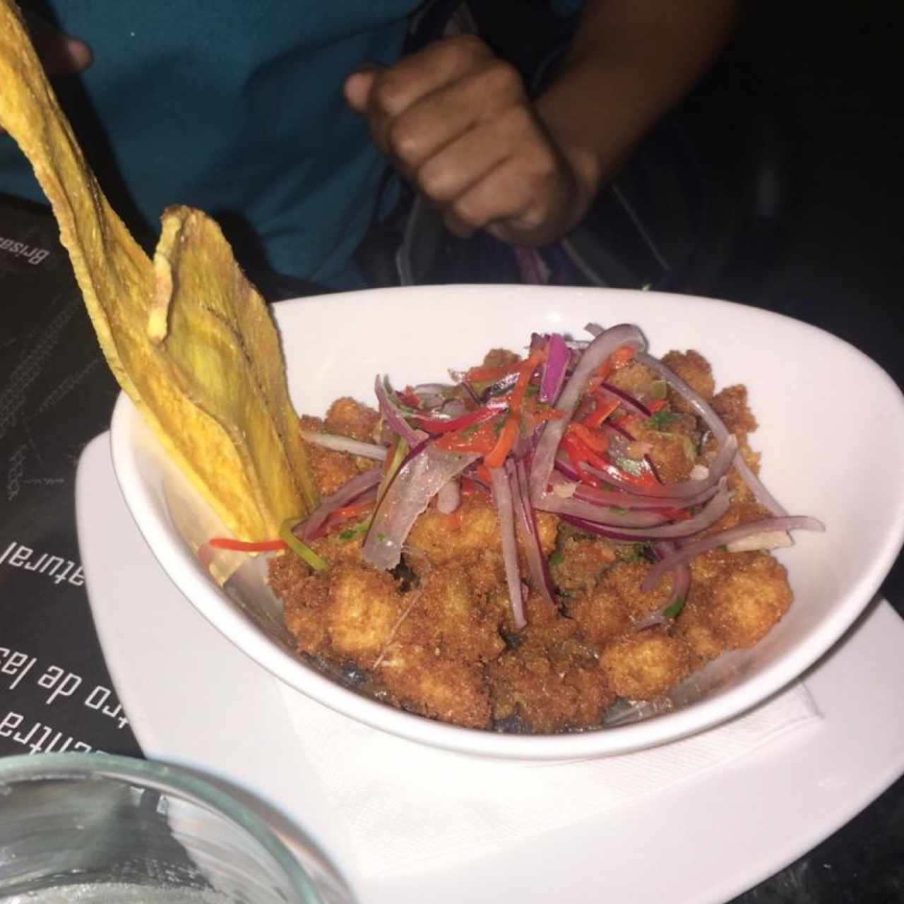 Ceviche frito de corvina