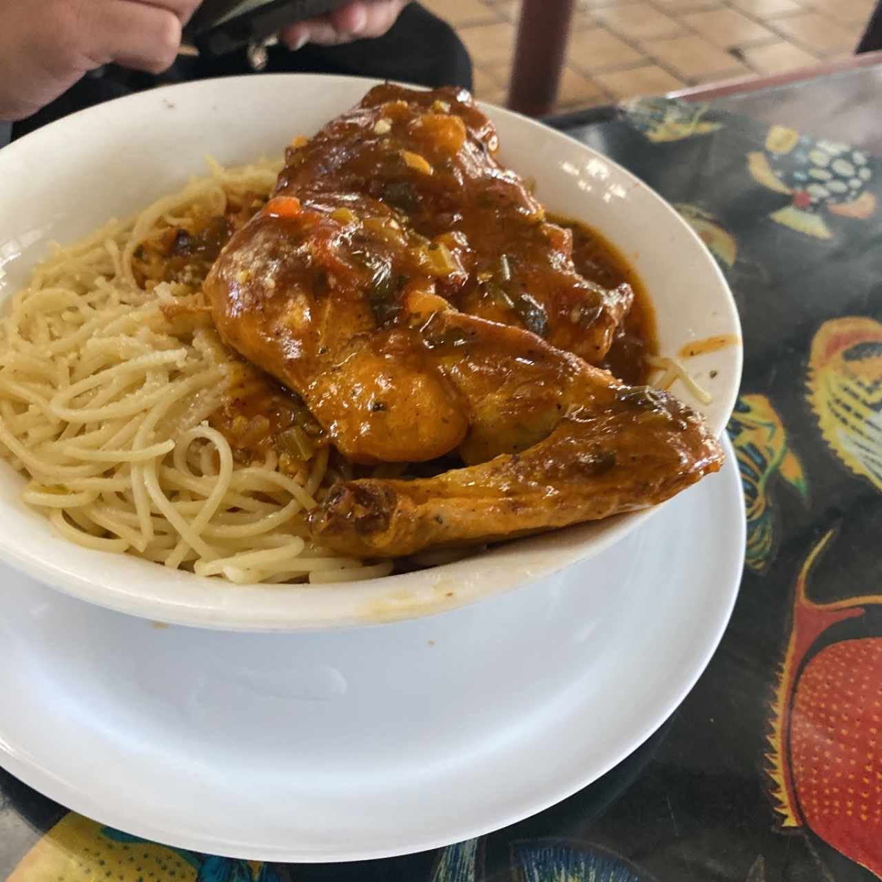 Spaguetti con pollo