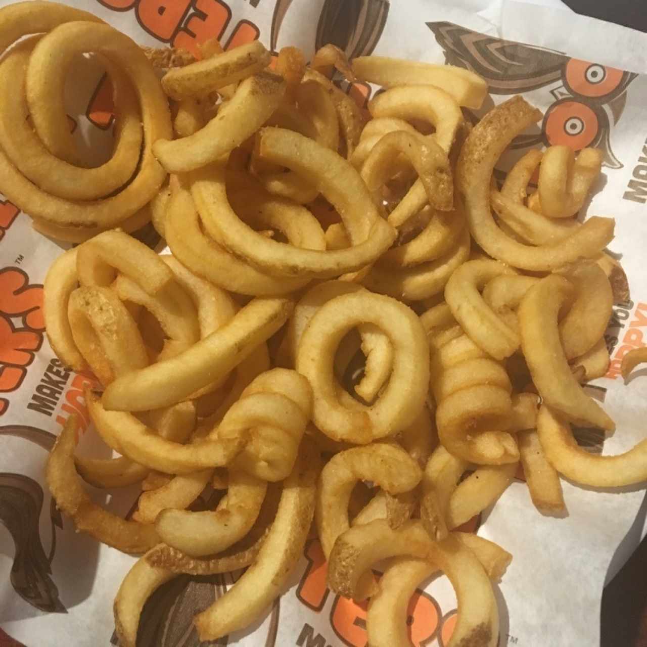 Papitas curly fries