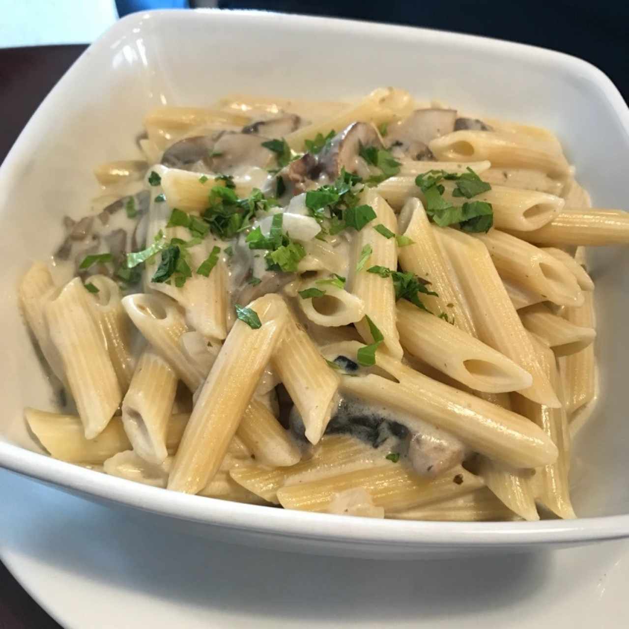 pasta con hongos